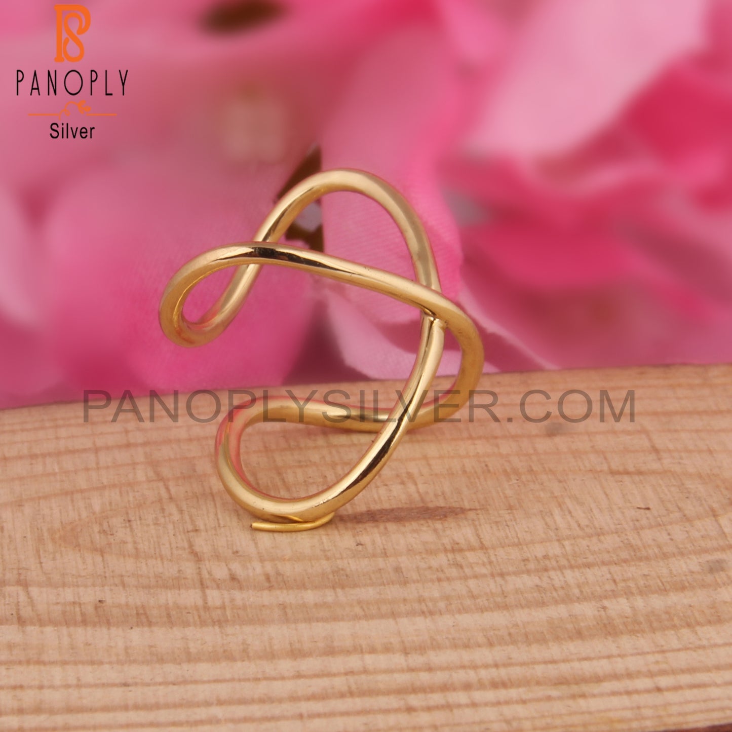 Cress Cross Gold Stackable Rings Gifts