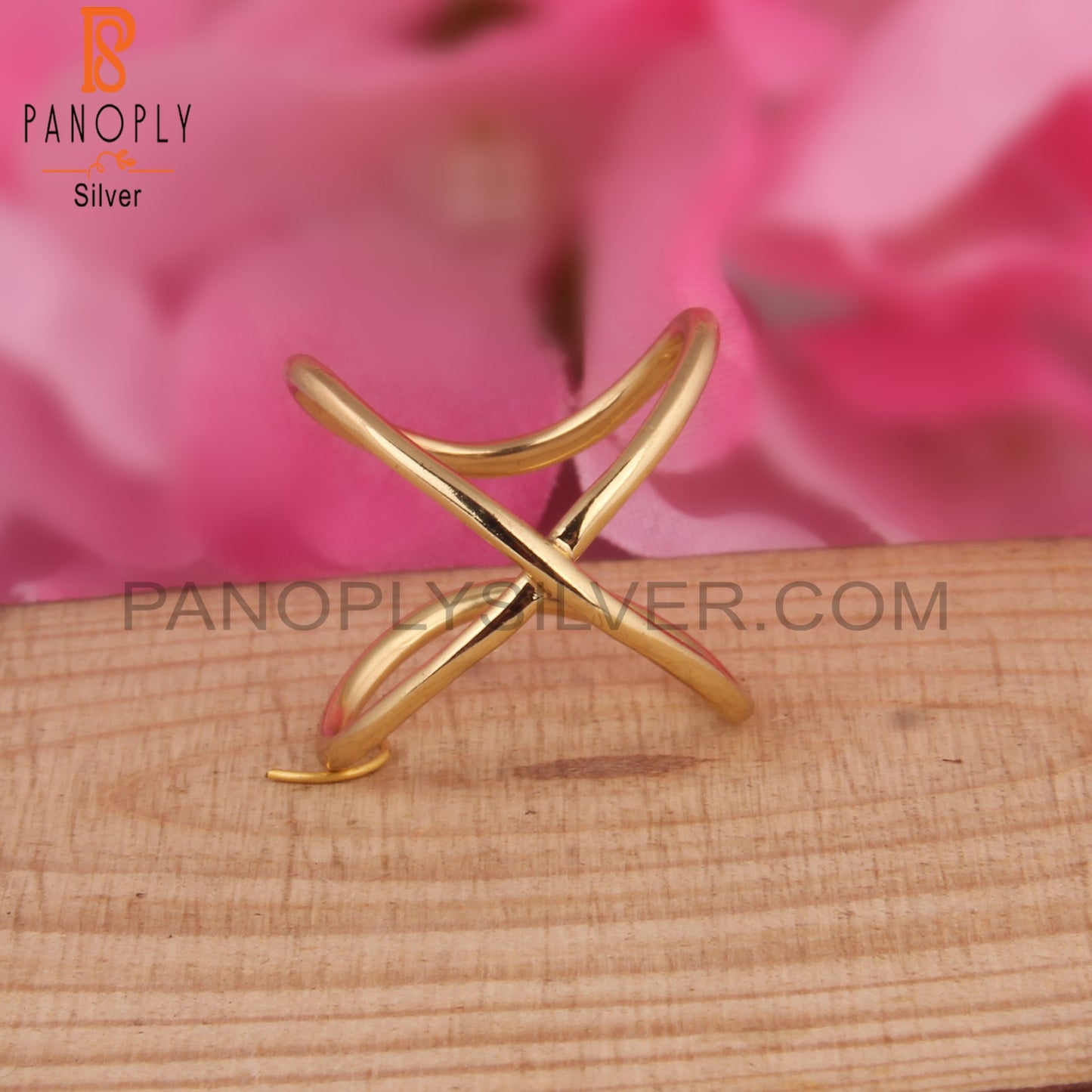 Cress Cross Gold Stackable Rings Gifts