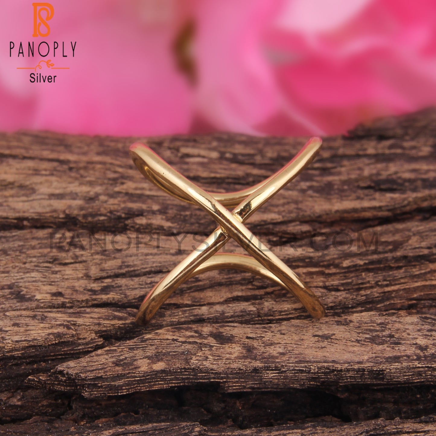 Cress Cross Gold Stackable Rings Gifts