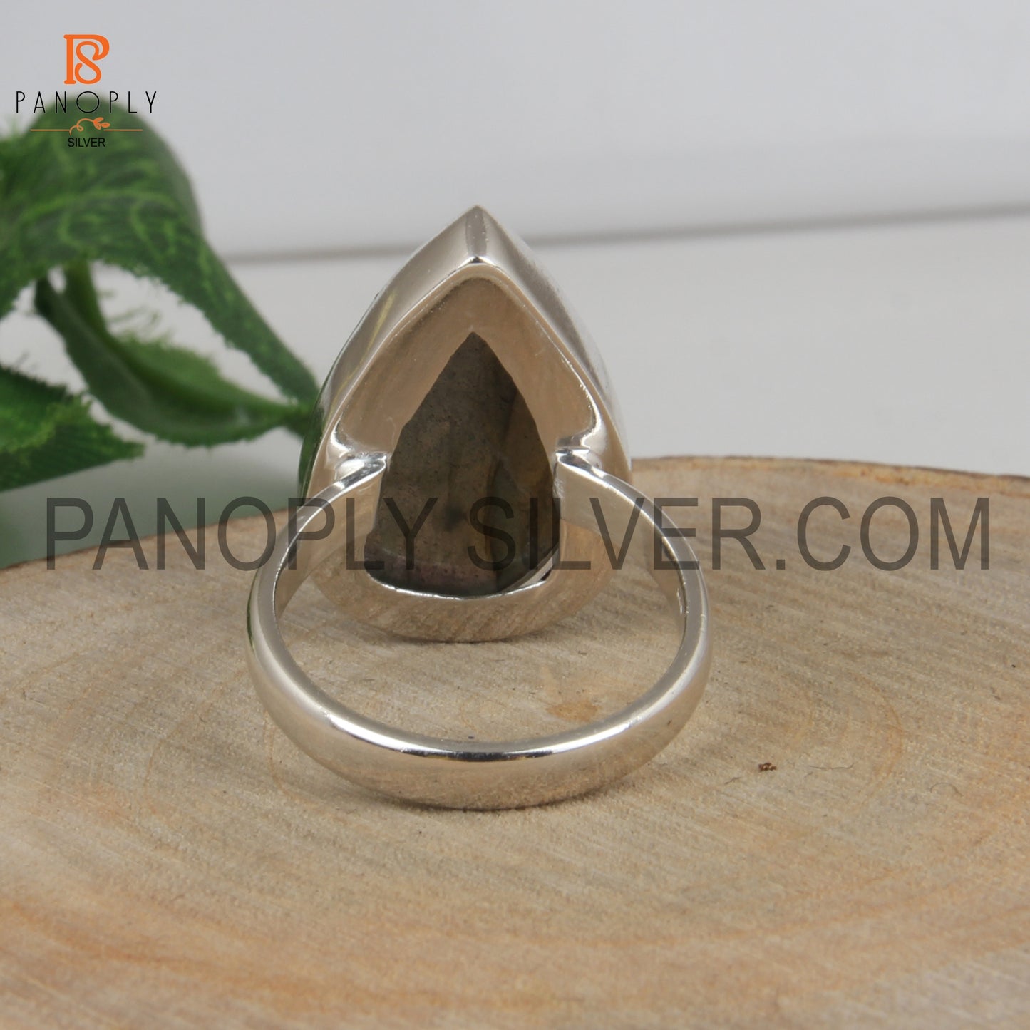 Handmade 925 Silver Natural Labradorite Gem Bezel Set Rings