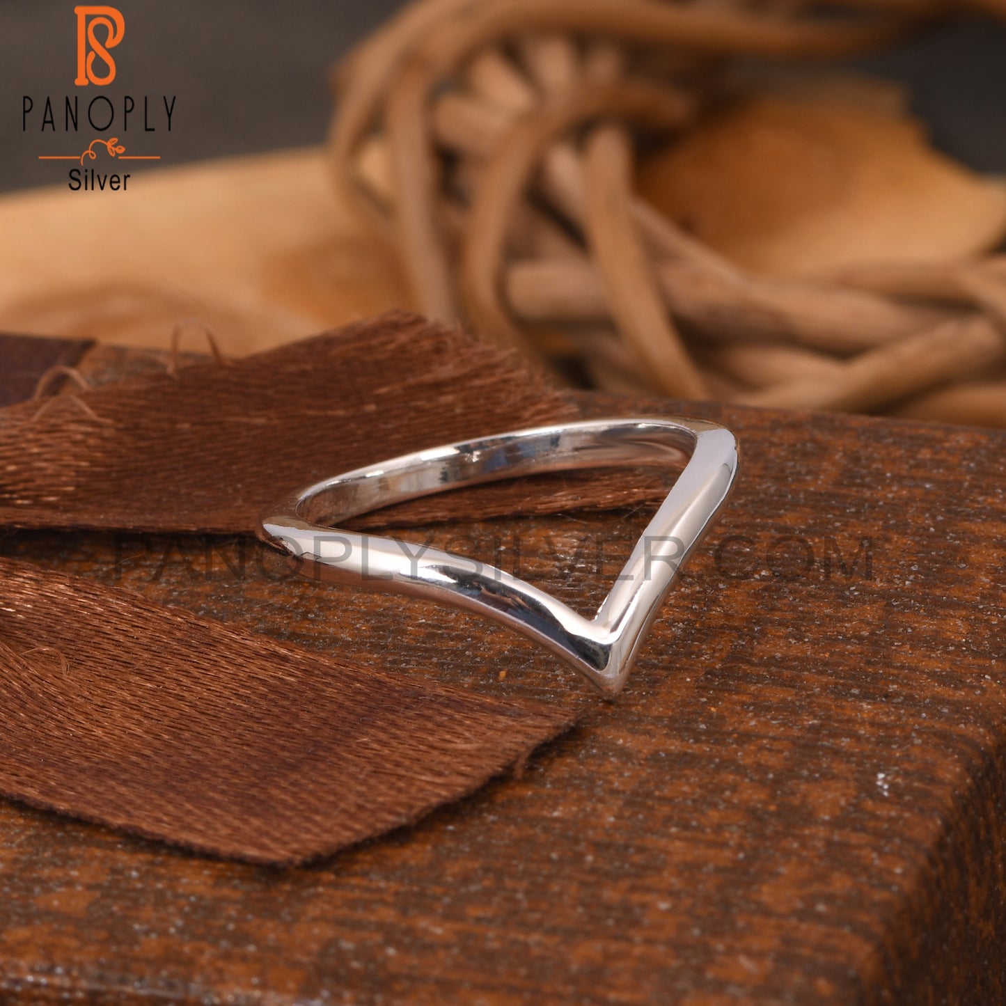 925 Quality Findings V Shaped Silver Chevron Rings