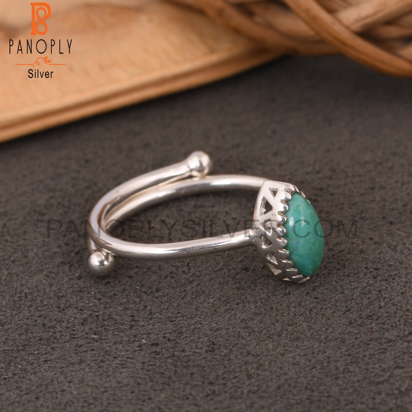 Arizona Turquoise Marquise 925 Silver Engagement Ring