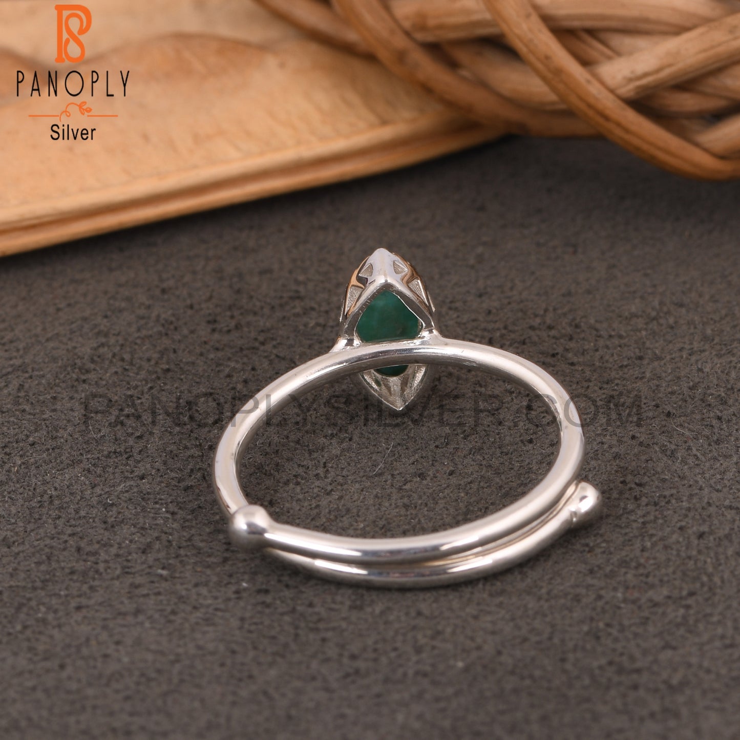 Arizona Turquoise Marquise 925 Silver Engagement Ring