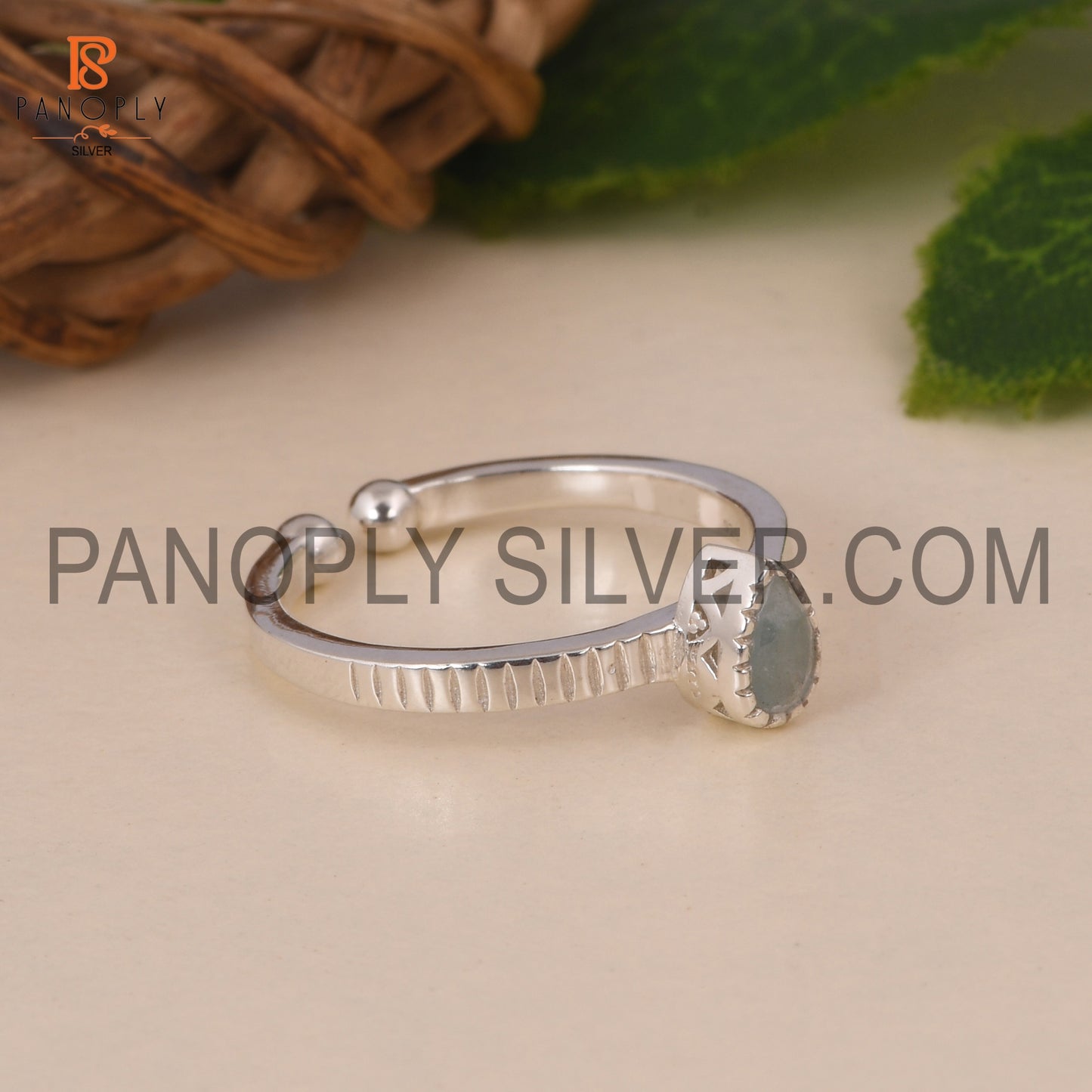 925 Quality Pear Shape Adjustable Silver Rings