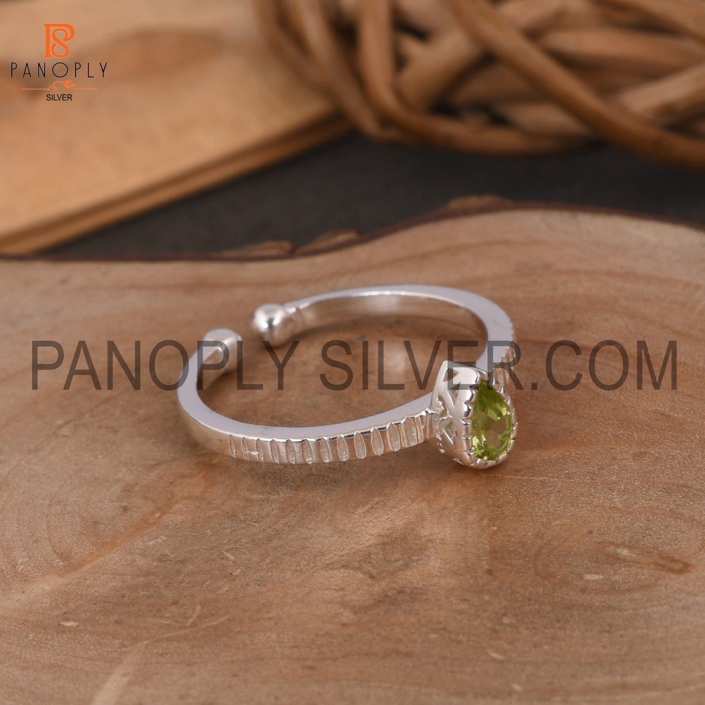 Peridot 925 Silver August Birthstone Silver Rings