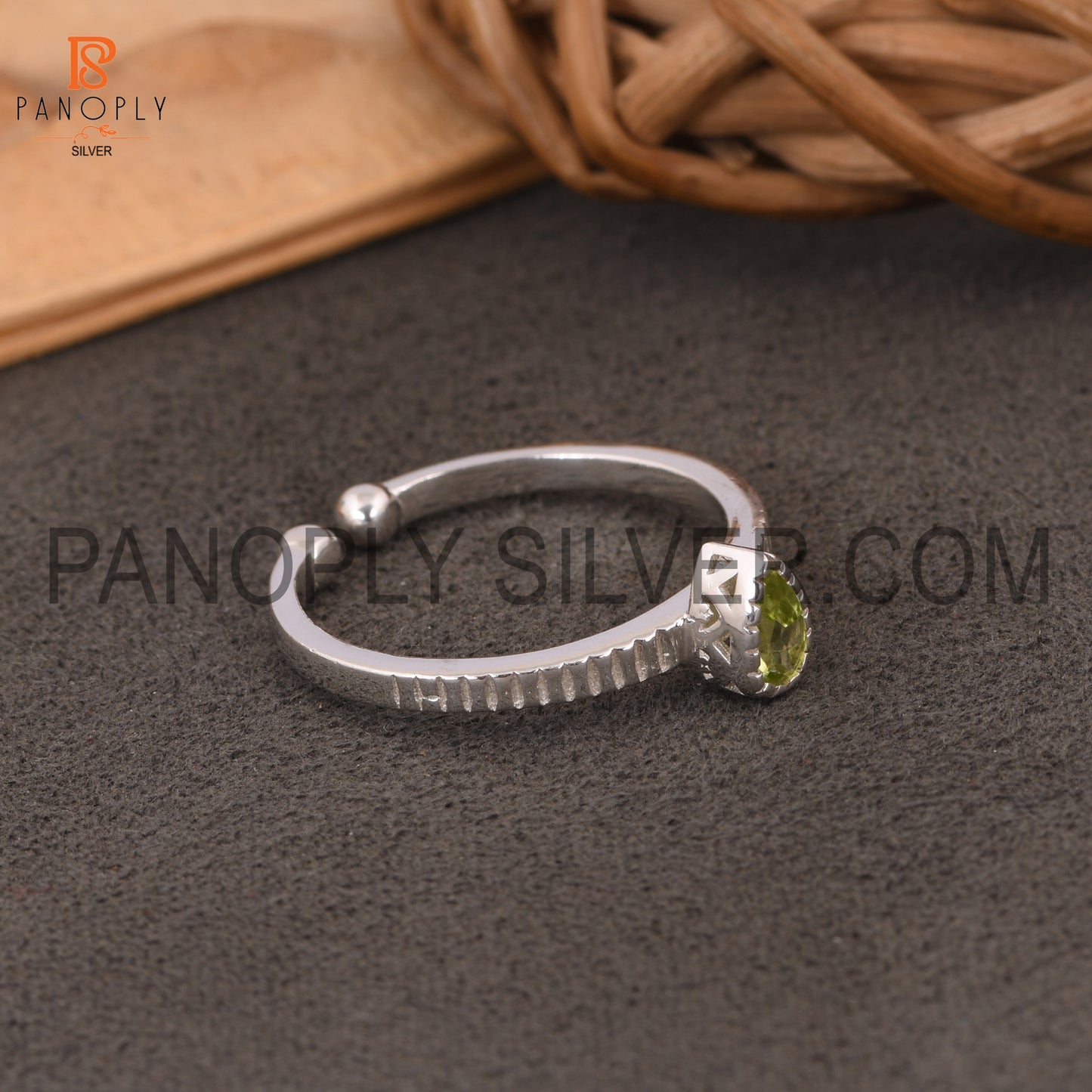 Peridot 925 Silver August Birthstone Silver Rings