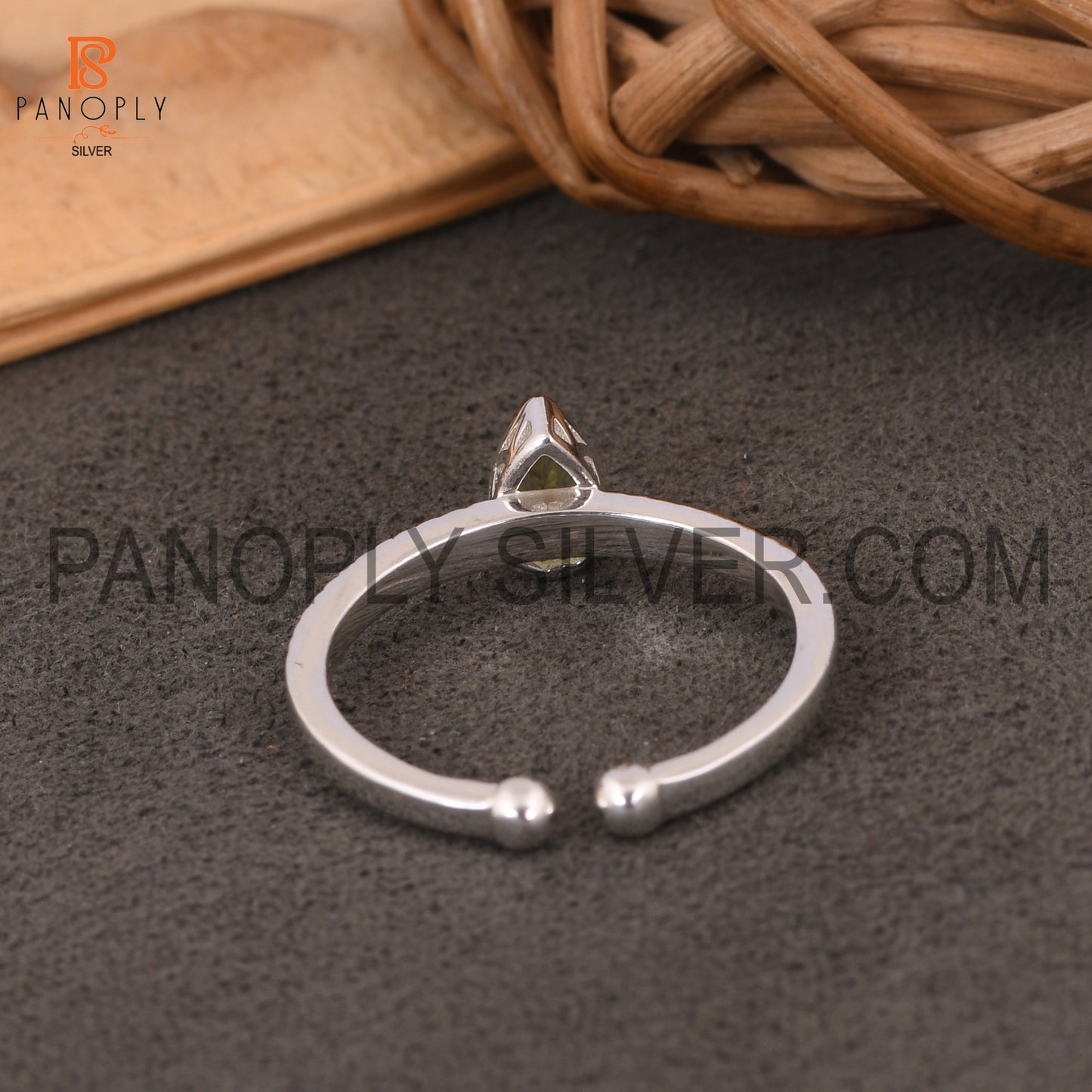 Peridot 925 Silver August Birthstone Silver Rings