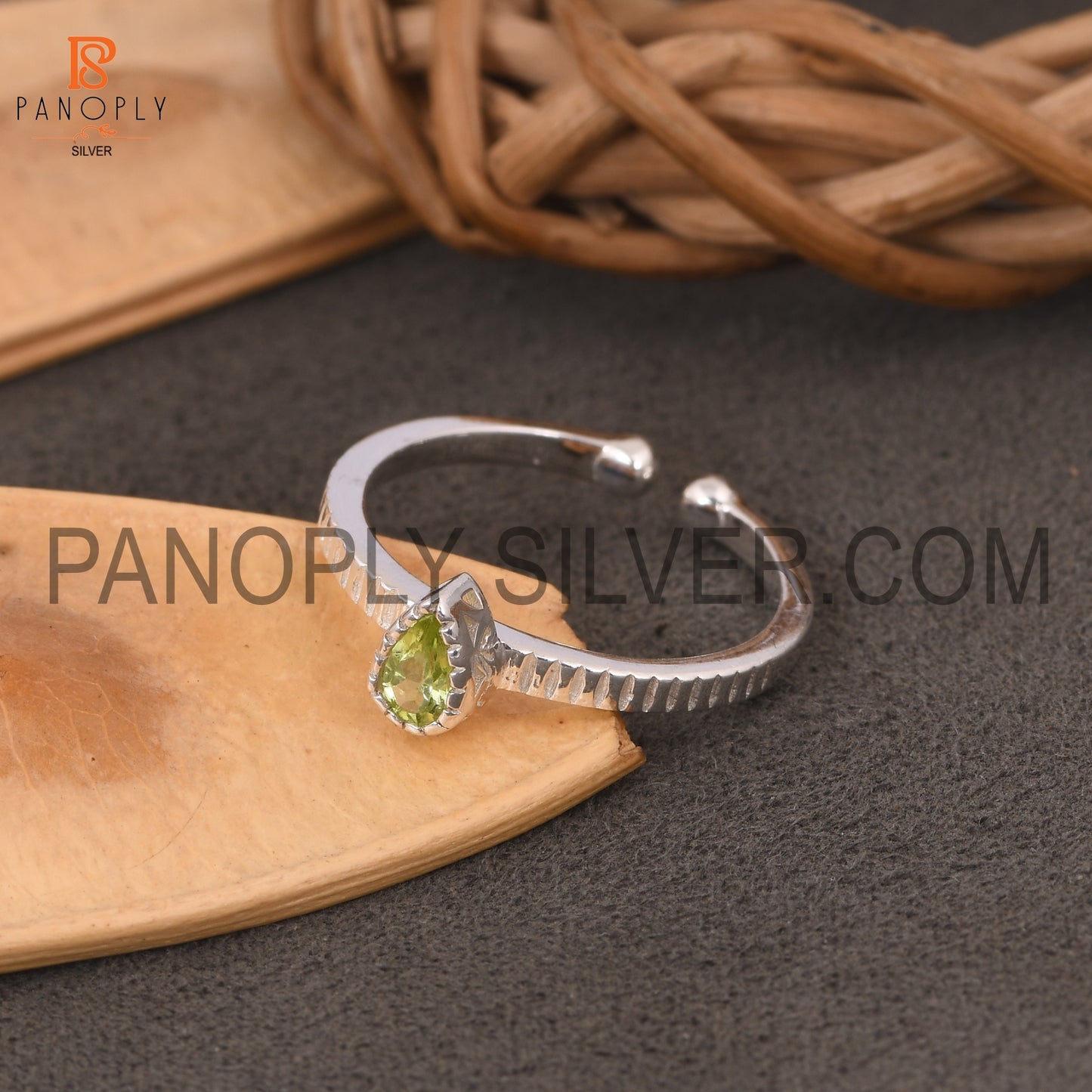 Peridot 925 Silver August Birthstone Silver Rings