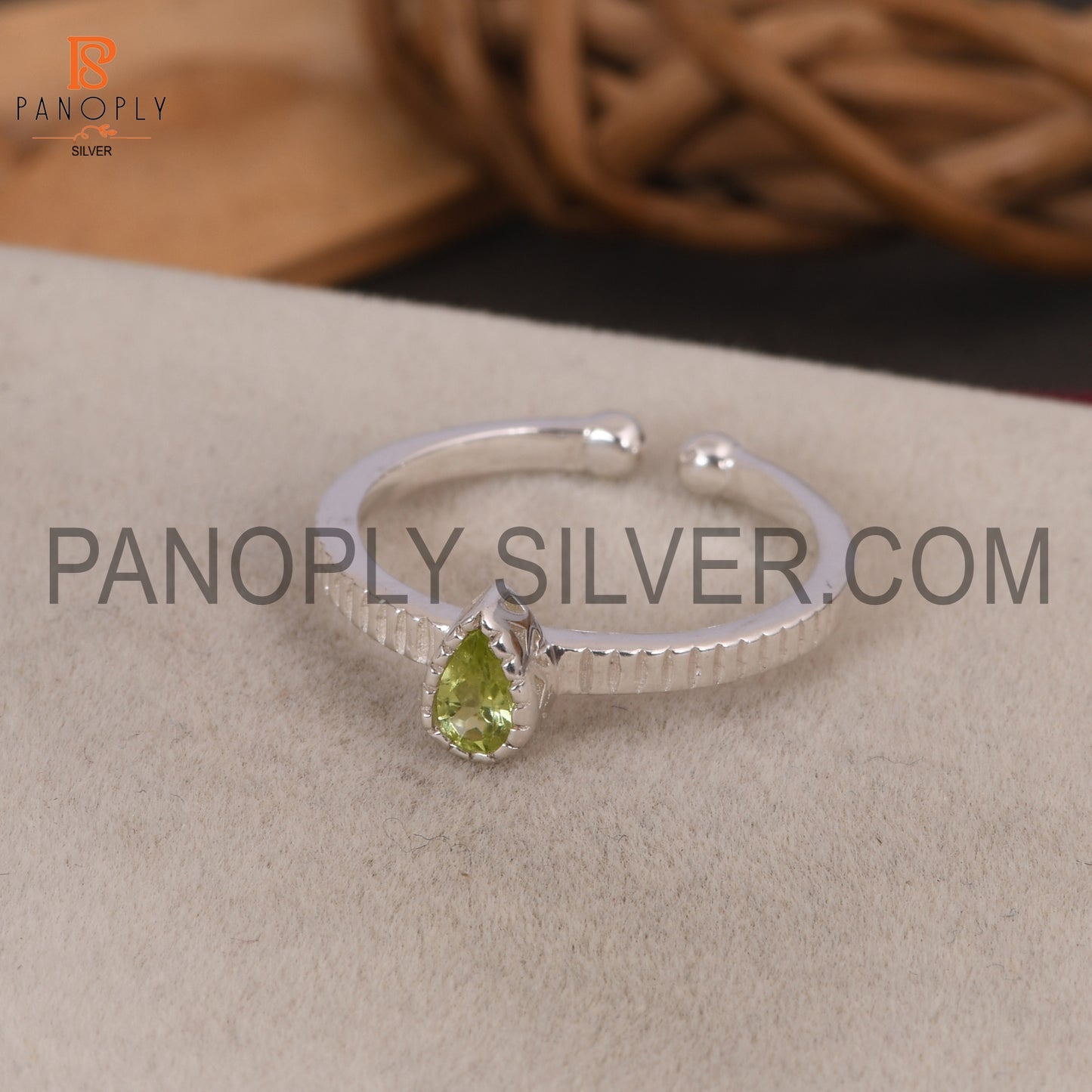 Peridot 925 Silver August Birthstone Silver Rings