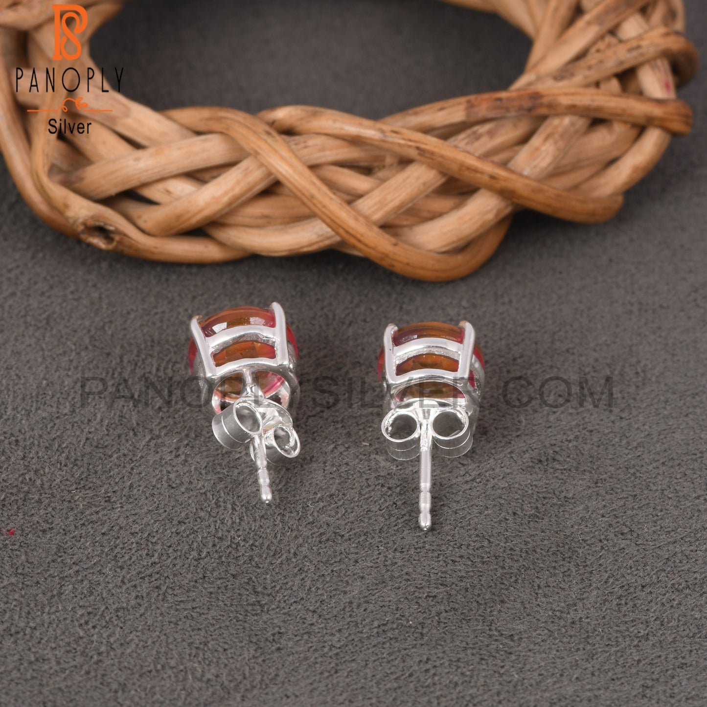 Gemstone Round 8MM 925 Quality Finding Cute Earrings