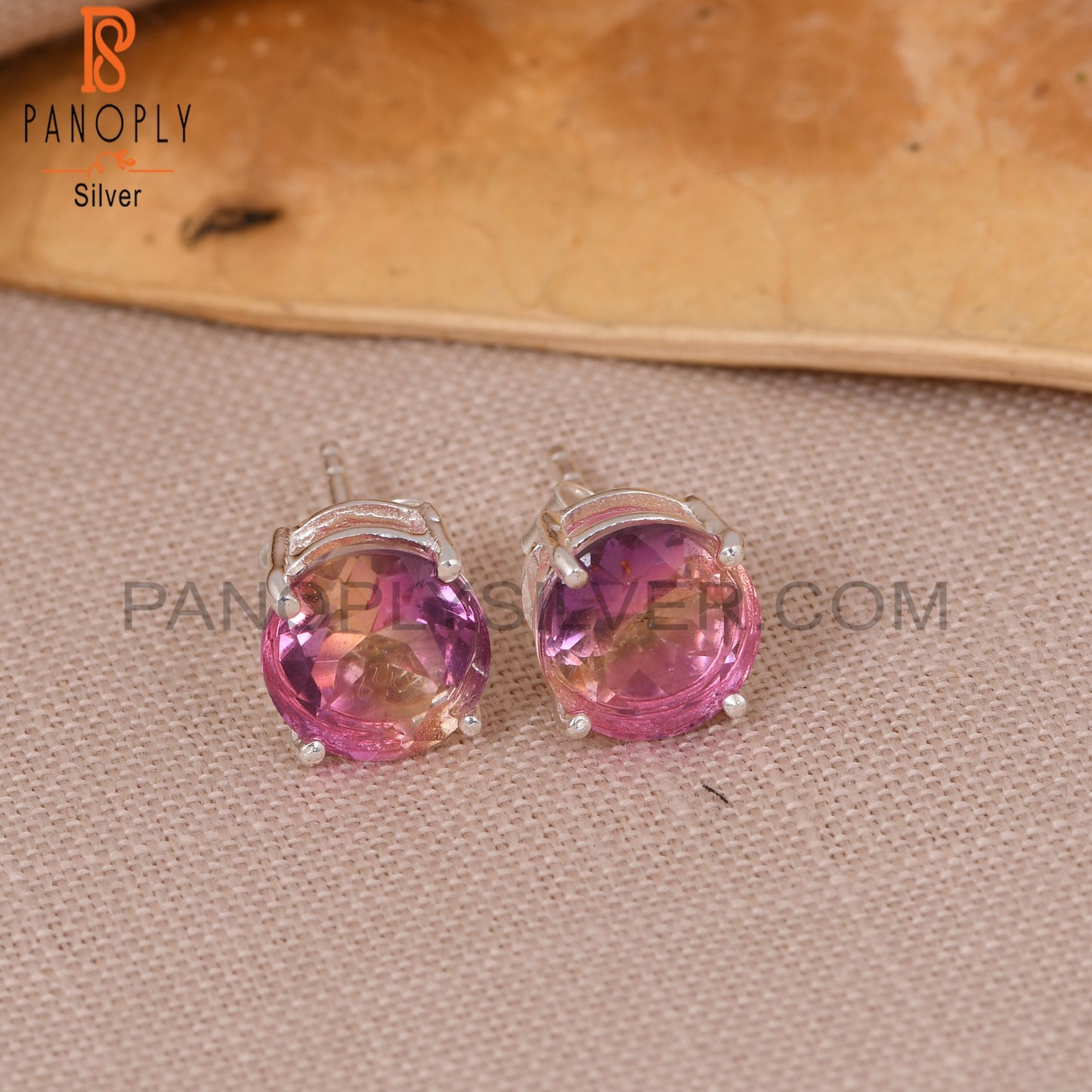 Gemstone Round 8MM 925 Quality Finding Cute Earrings