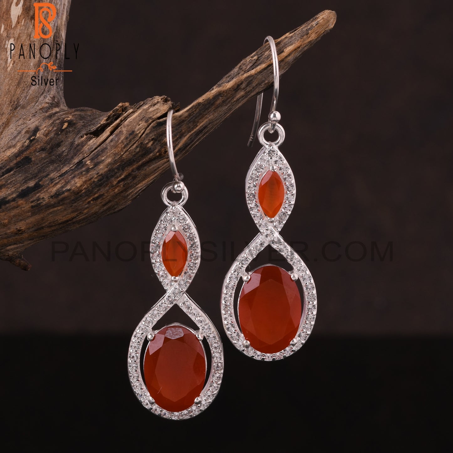 925 Quality Silver infinity Dangle Earrings