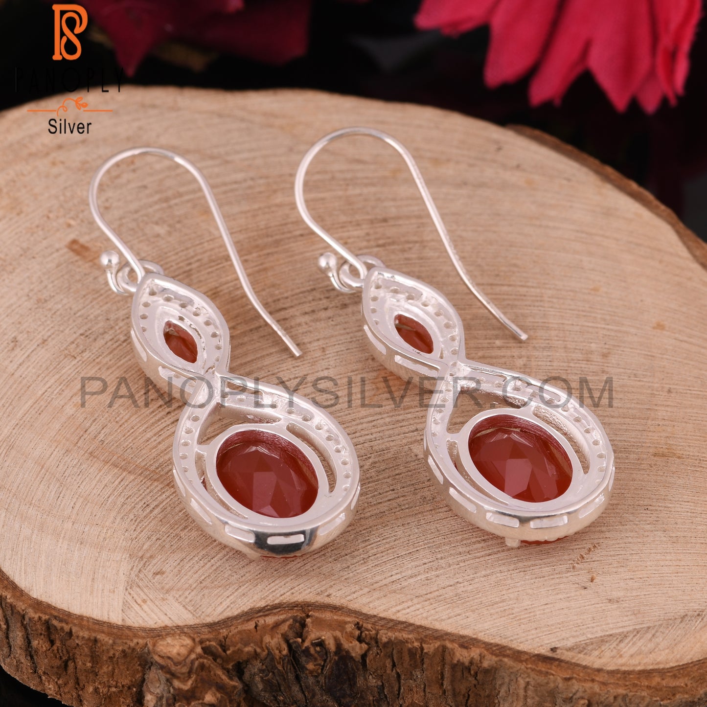 925 Quality Silver infinity Dangle Earrings