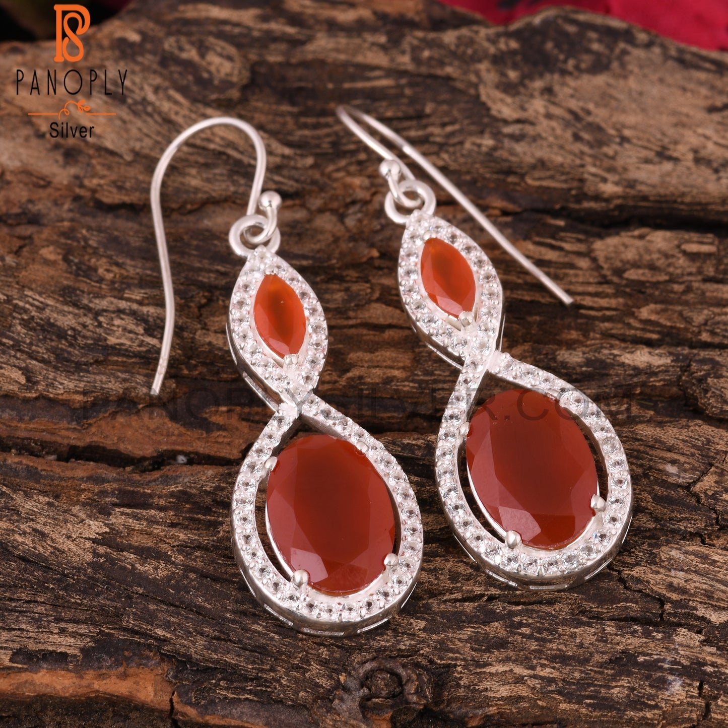 925 Quality Silver infinity Dangle Earrings