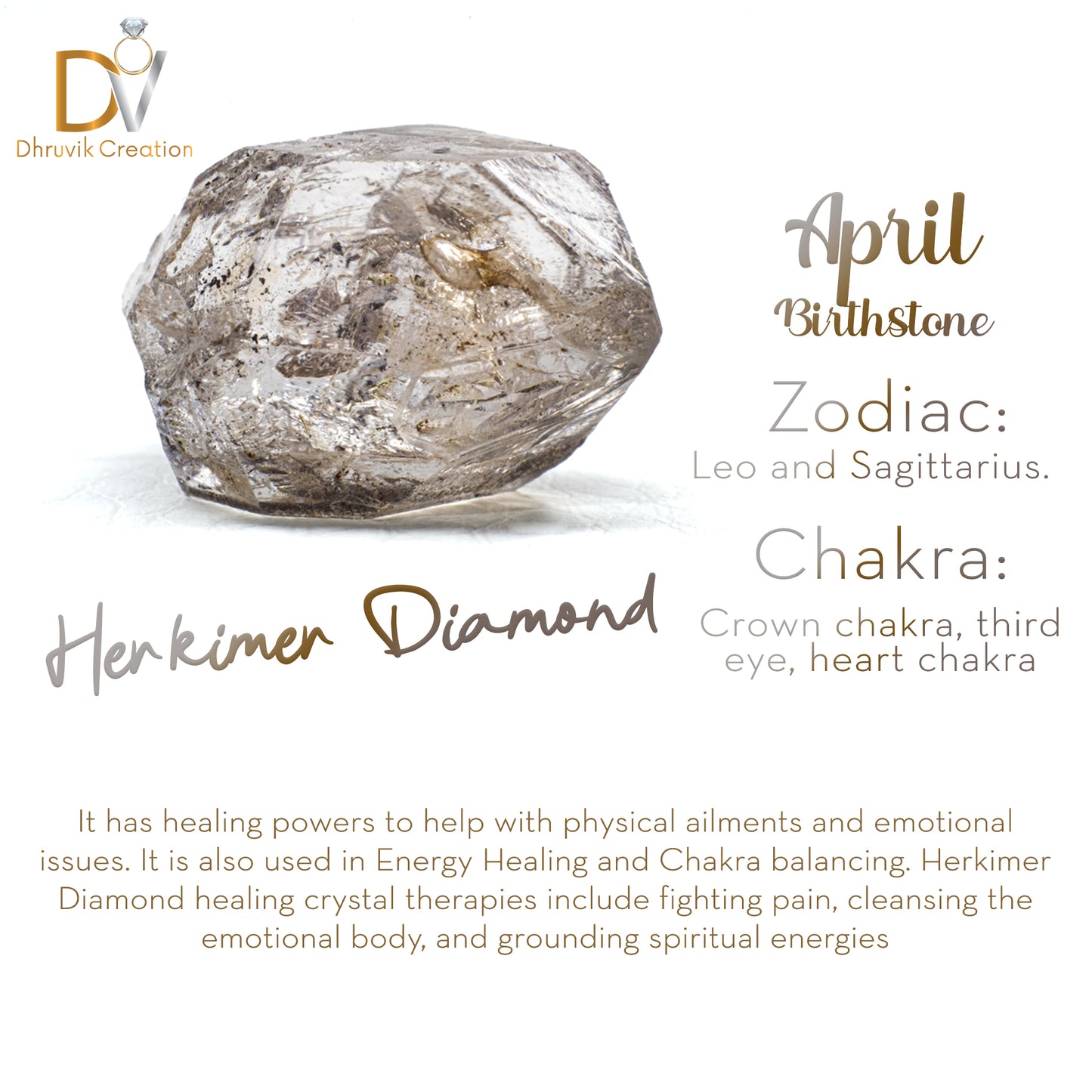 Herkimer Diamond Aquamarine Moldavite, Columbianite 925 Ring