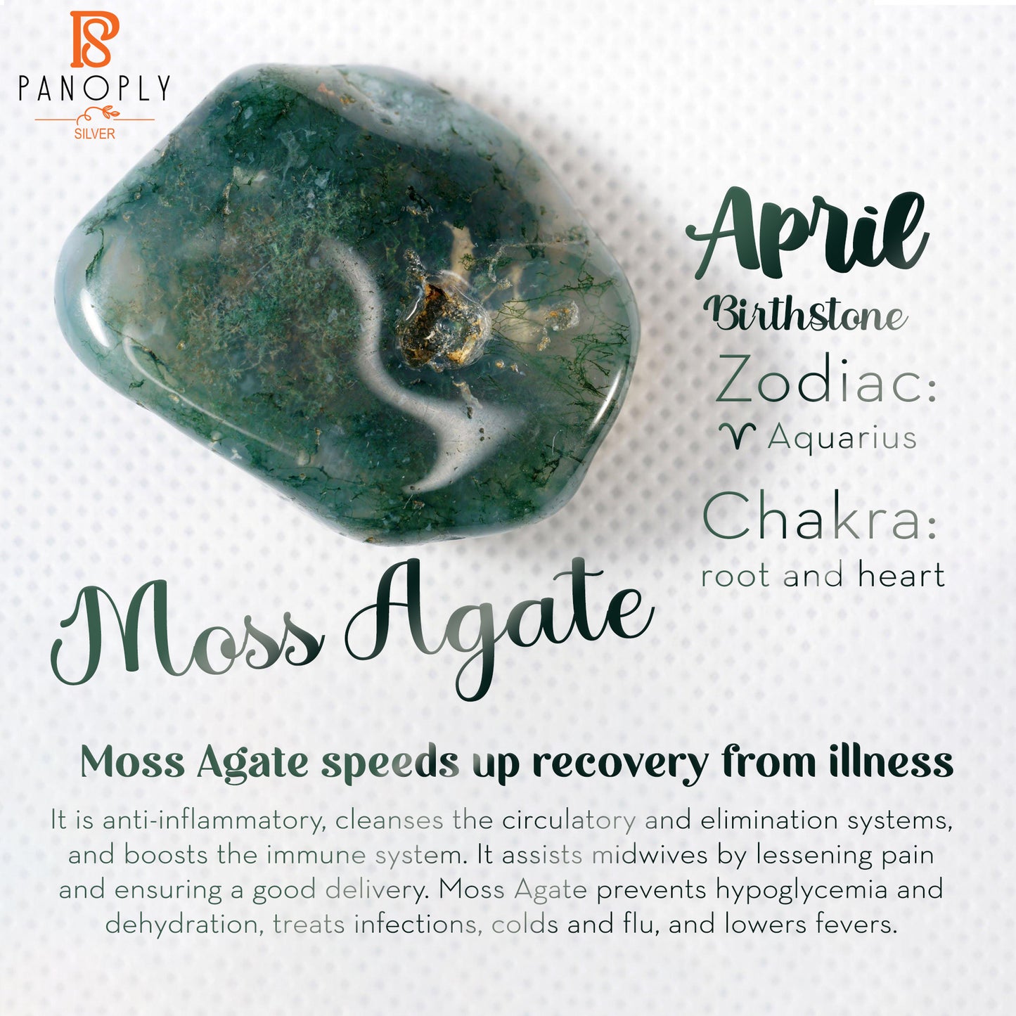 Moss Agate Coffin 925 Sterling Silver Ring