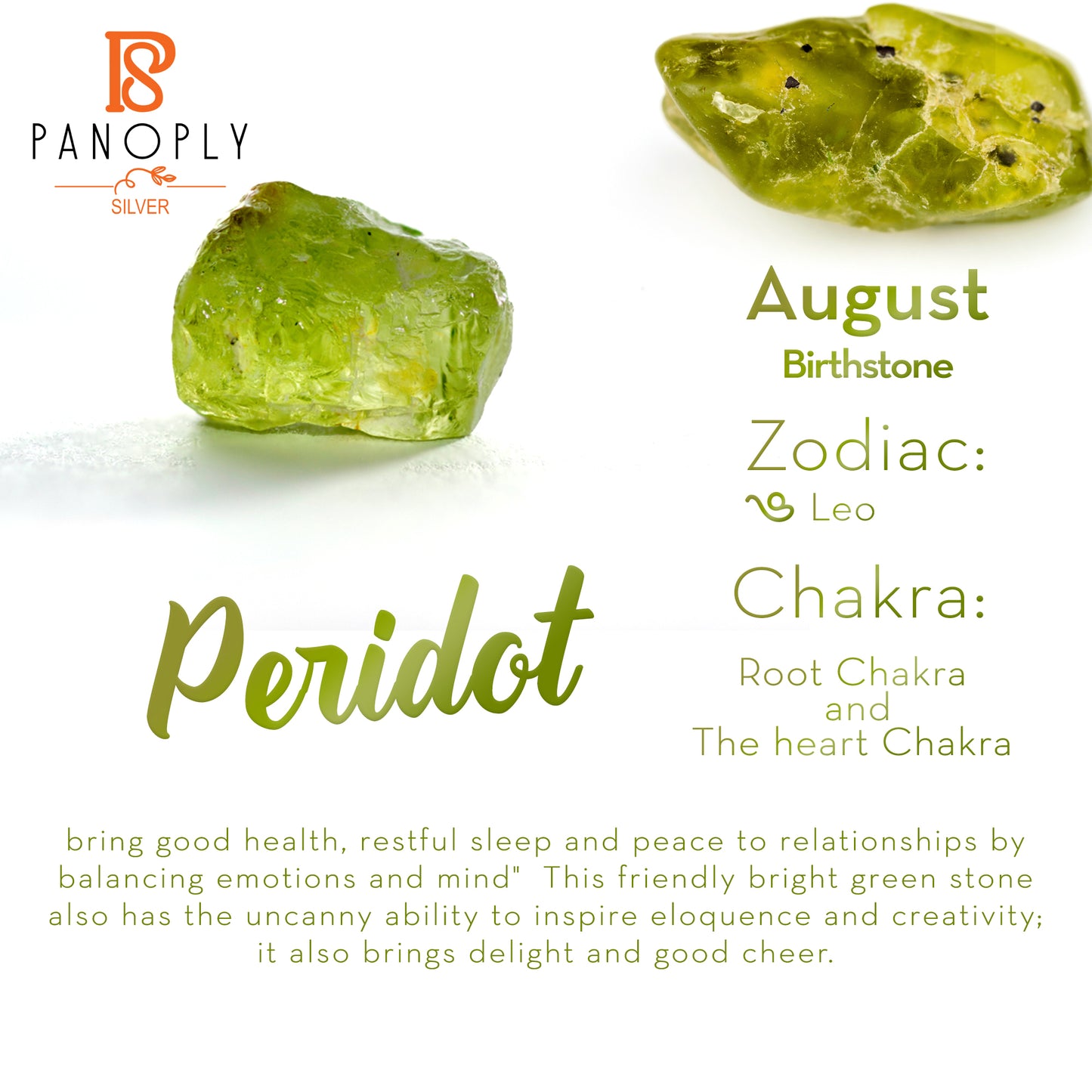 Peridot 925 Silver August Birthstone Silver Rings