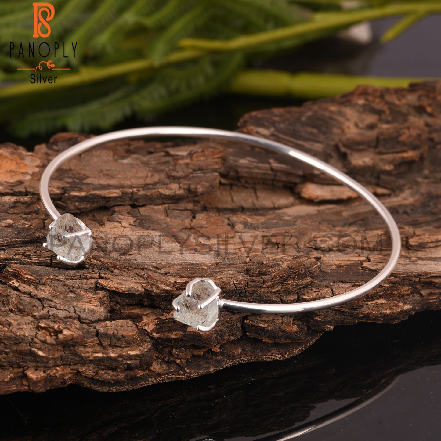 Herkimer Diamond 925 Quality Openable Bangles