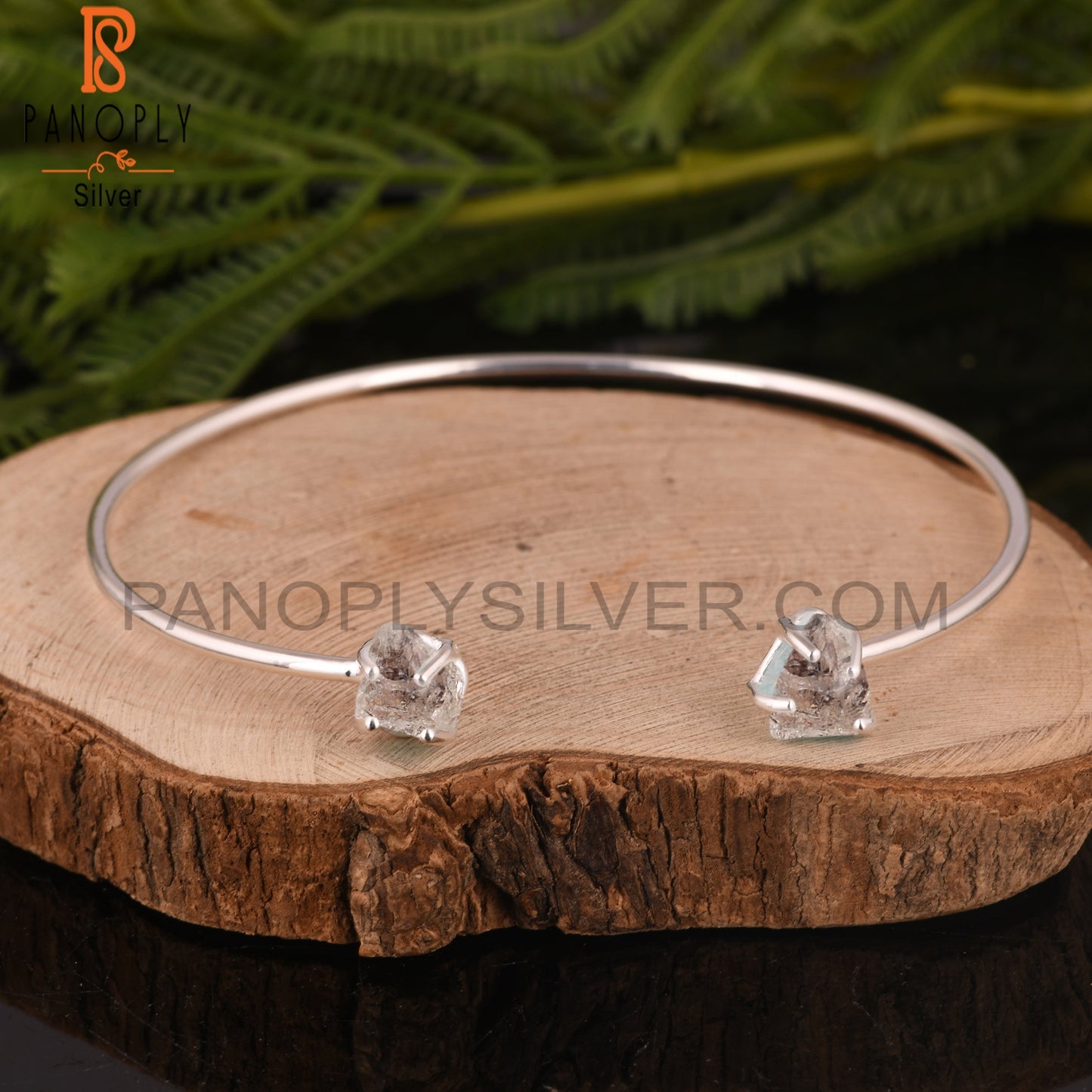 Herkimer Diamond 925 Quality Openable Bangles