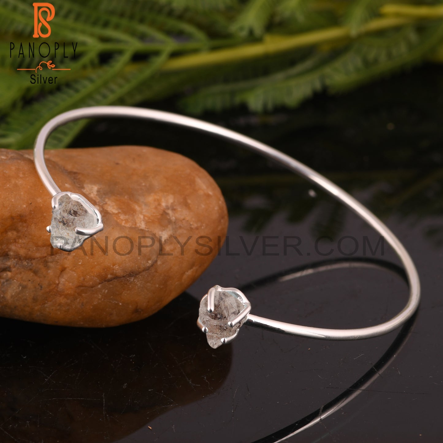 Herkimer Diamond 925 Quality Openable Bangles