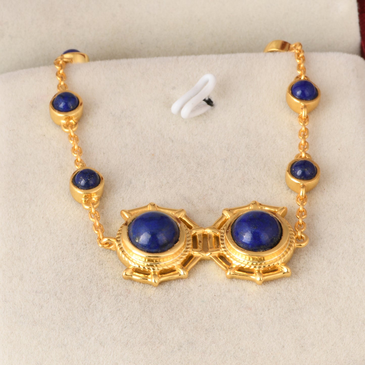 Lapis Round 925 Sterling Silver Bracelet
