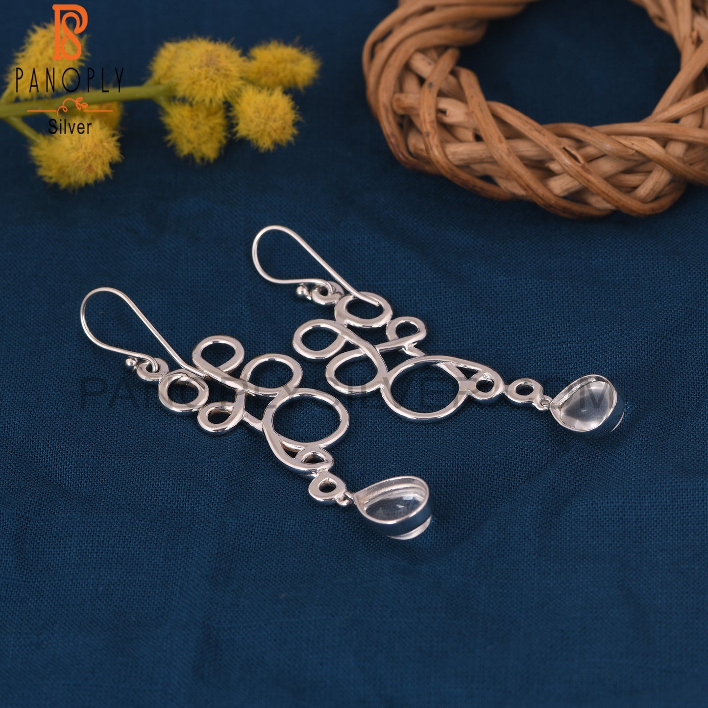 Squiggle Shape Dangle Earrings