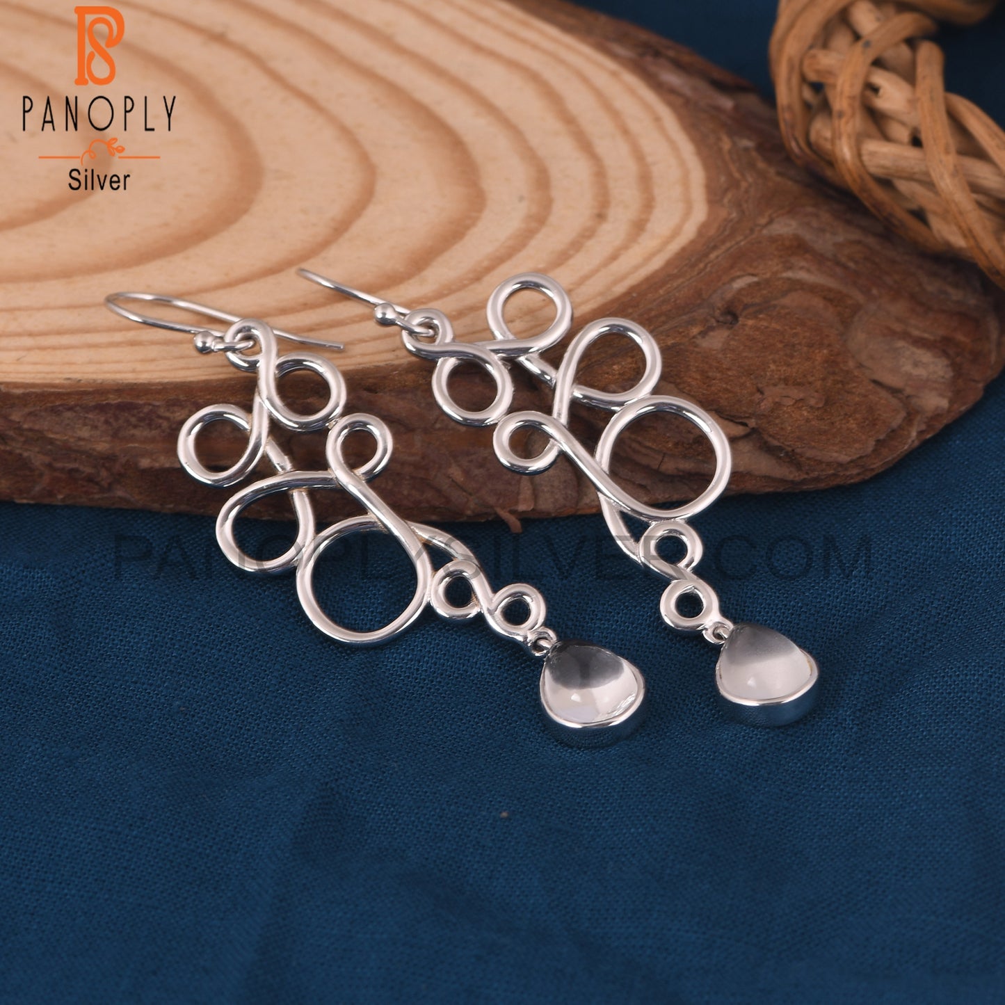 Squiggle Shape Dangle Earrings