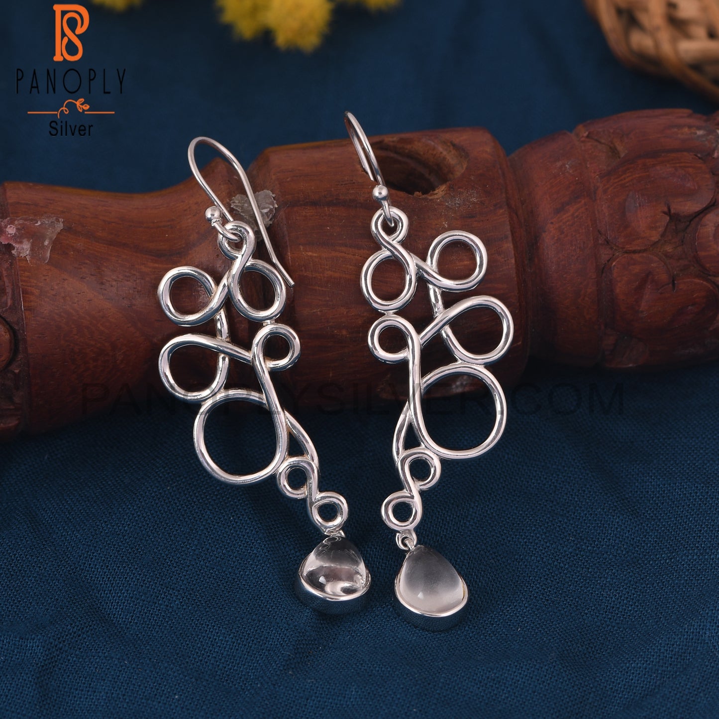 Squiggle Shape Dangle Earrings