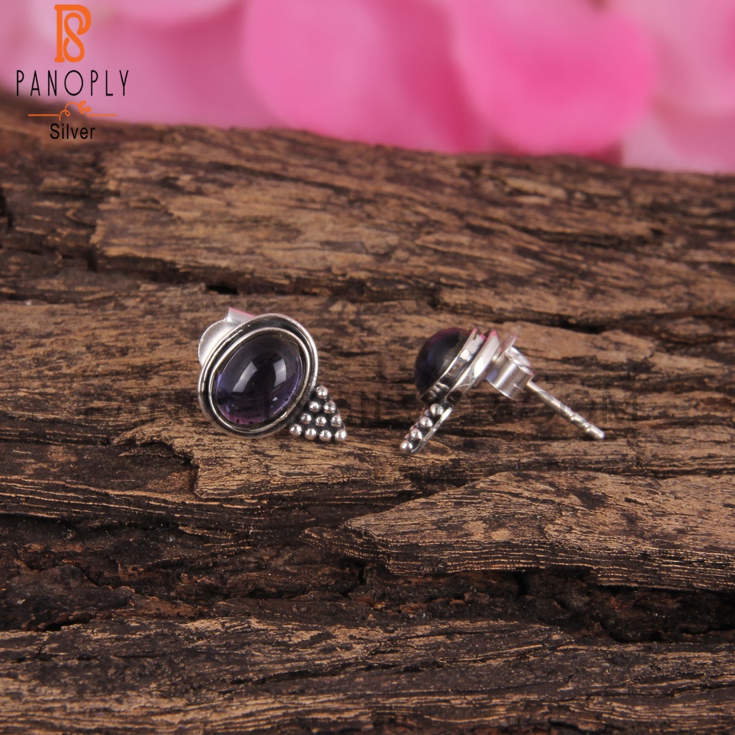 Iolite 925 Sterling Silver Hypoallergenic Anniversary Earring