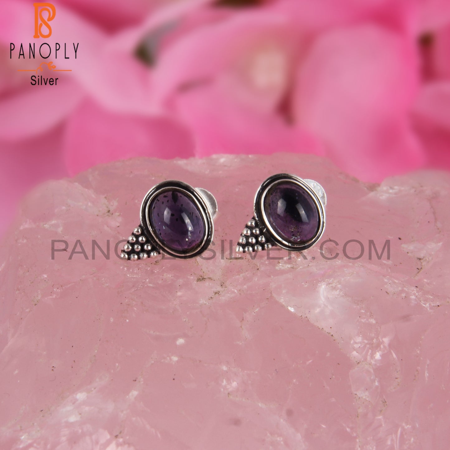 Iolite 925 Sterling Silver Hypoallergenic Anniversary Earring