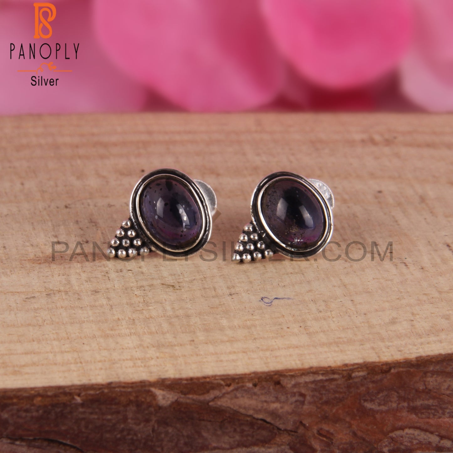 Iolite 925 Sterling Silver Hypoallergenic Anniversary Earring