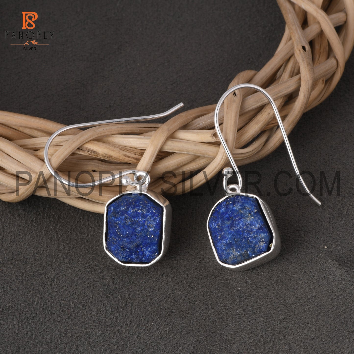 Pure 925 Sterling Silver Gemstone Statement Earrings