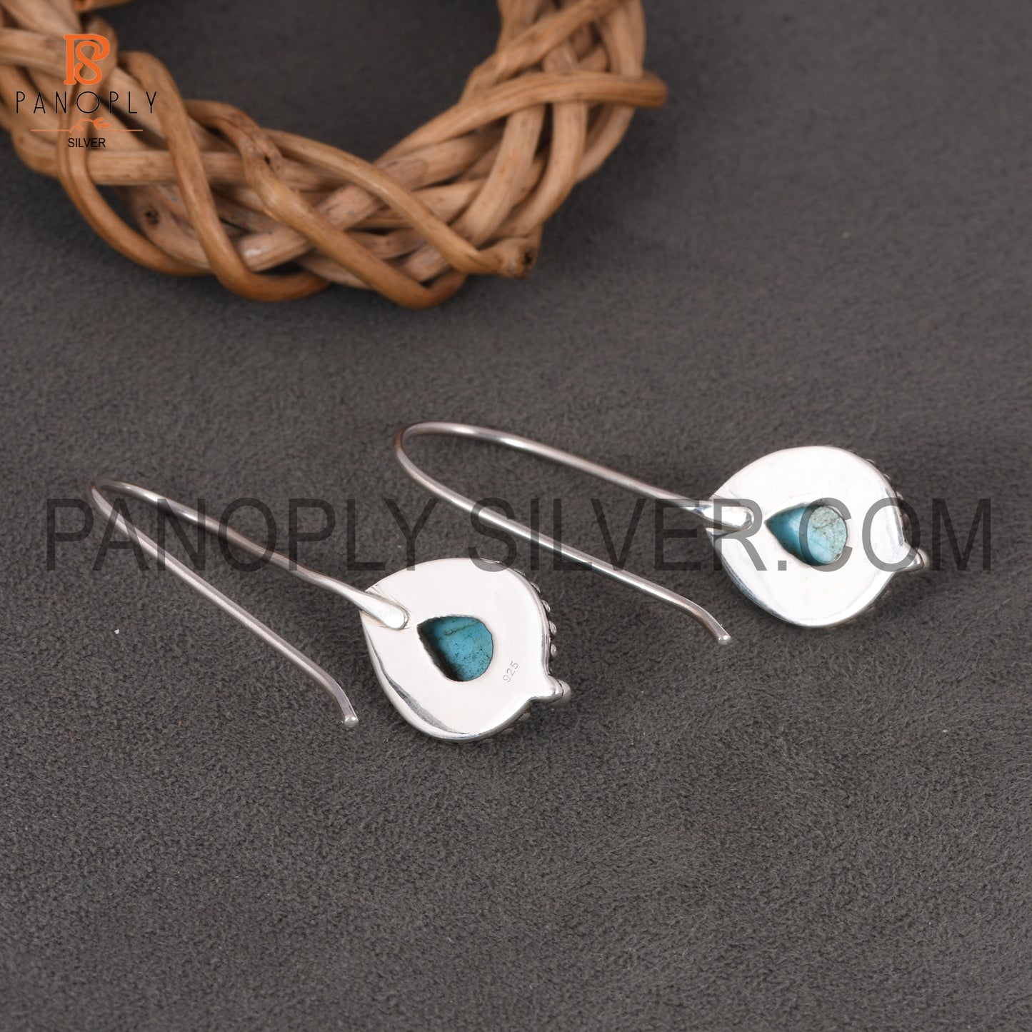 Gemstone Kingman Turquoise 925 Silver Earring For Every Occasion