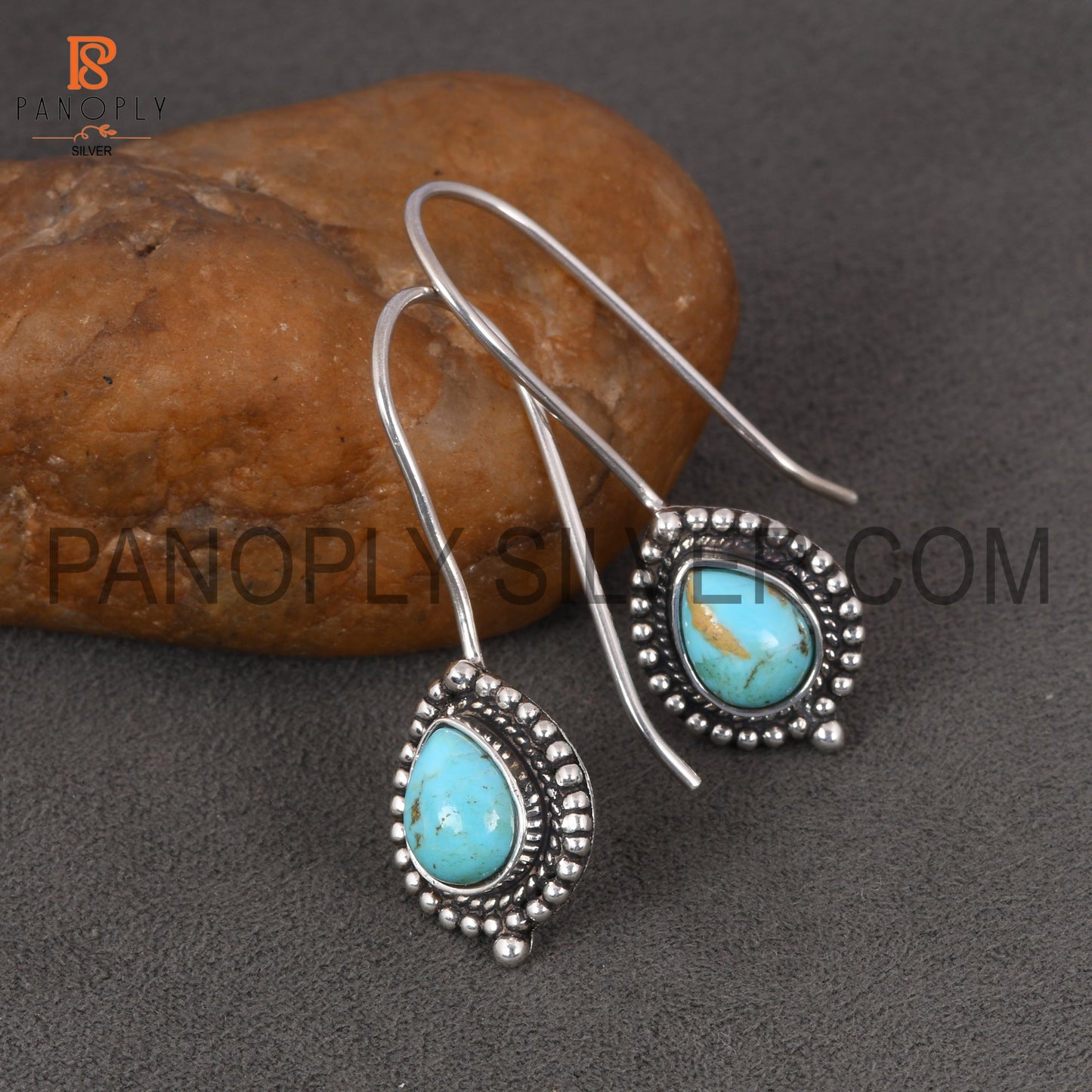 Gemstone Kingman Turquoise 925 Silver Earring For Every Occasion