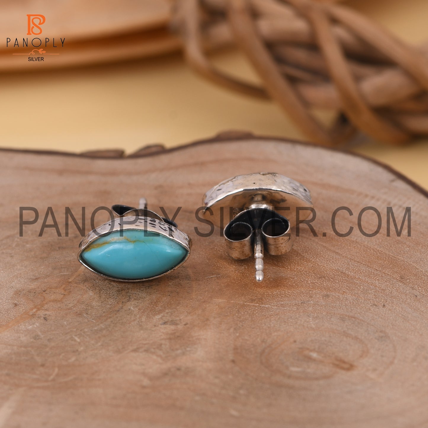 Turquoise 925 Quality Marquise Southwestern Earrings