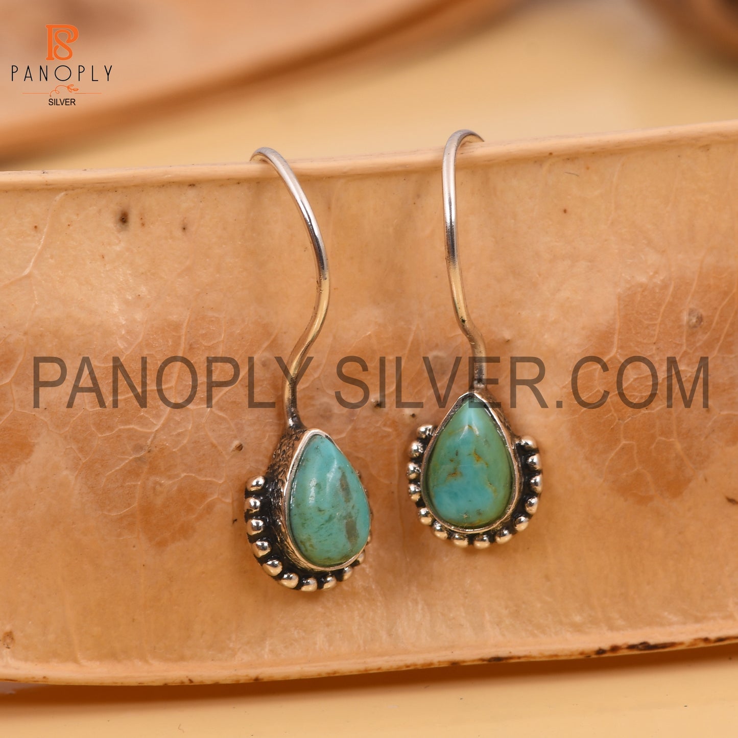 Kingman Turquoise 925 Quality Fish Hook Earrings