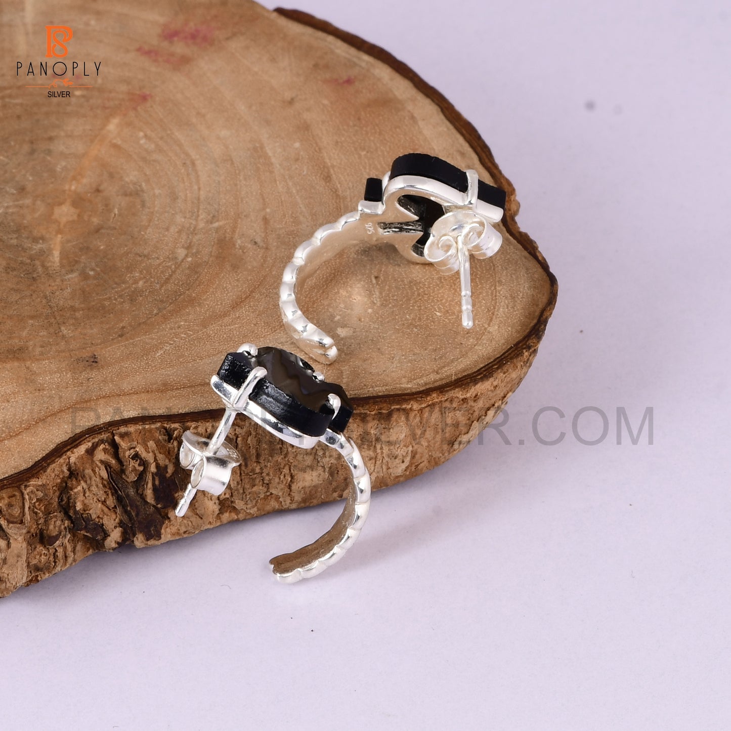 Black Onyx Ace of Spades Sterling Silver Stud Earrings – Poker-Inspired Jewelry