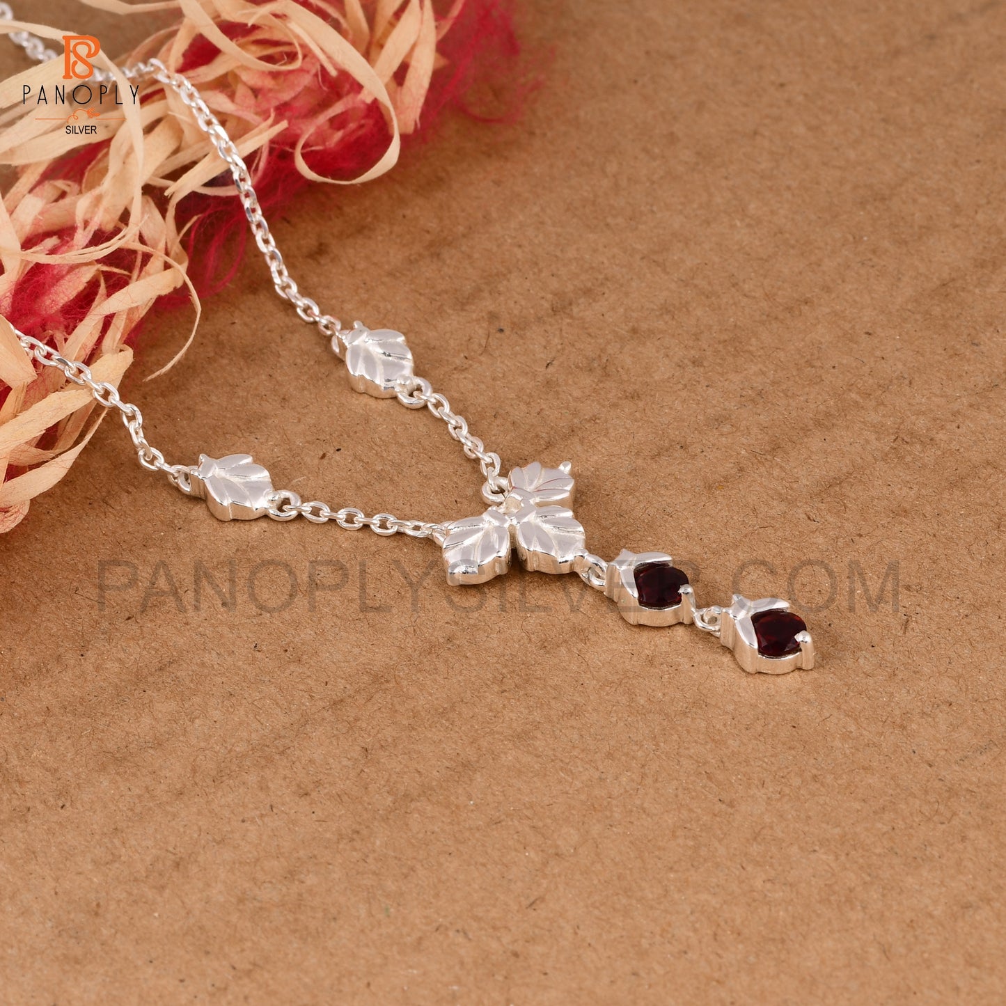Garnet 925 Silver Pendant Birthstone Jewelry