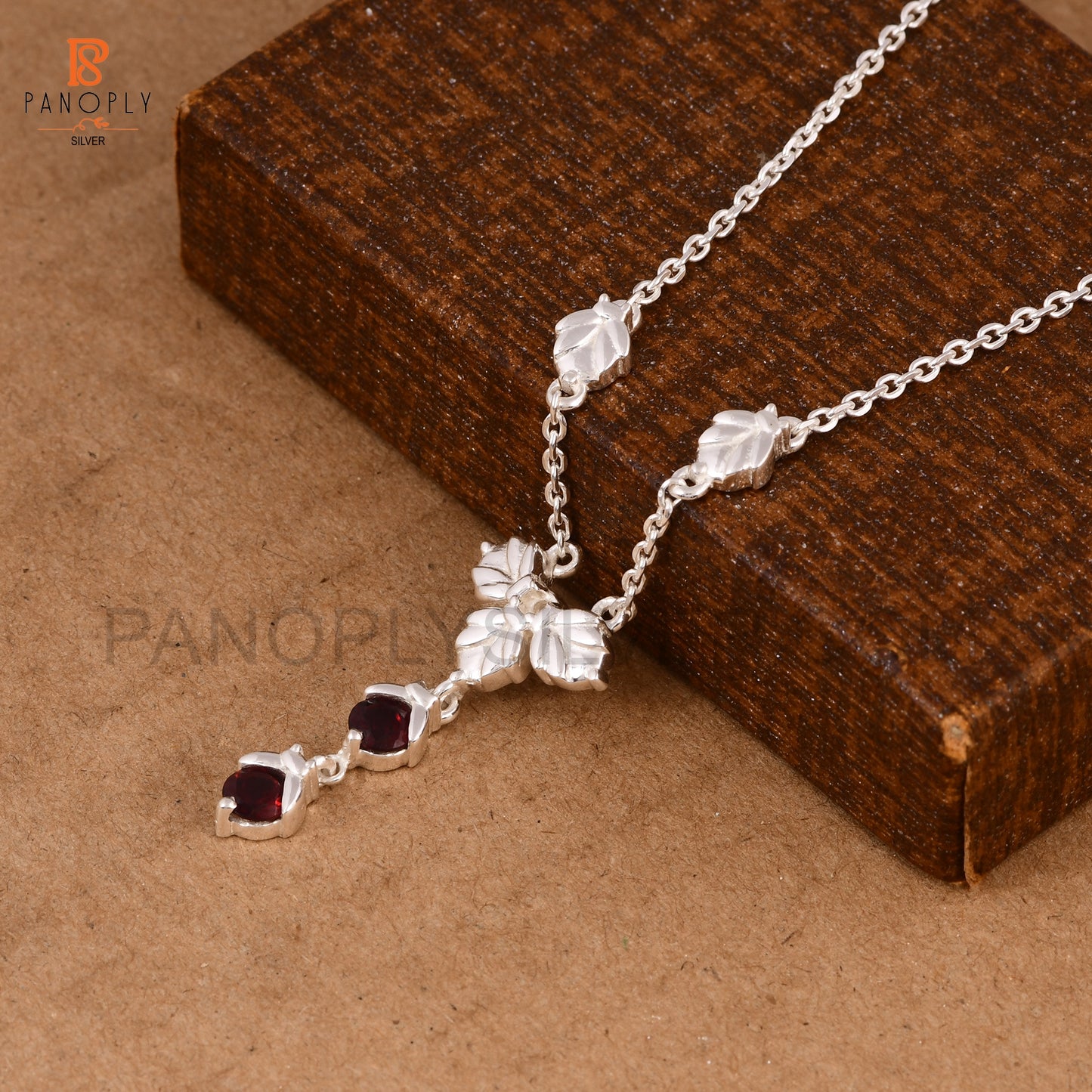 Garnet 925 Silver Pendant Birthstone Jewelry
