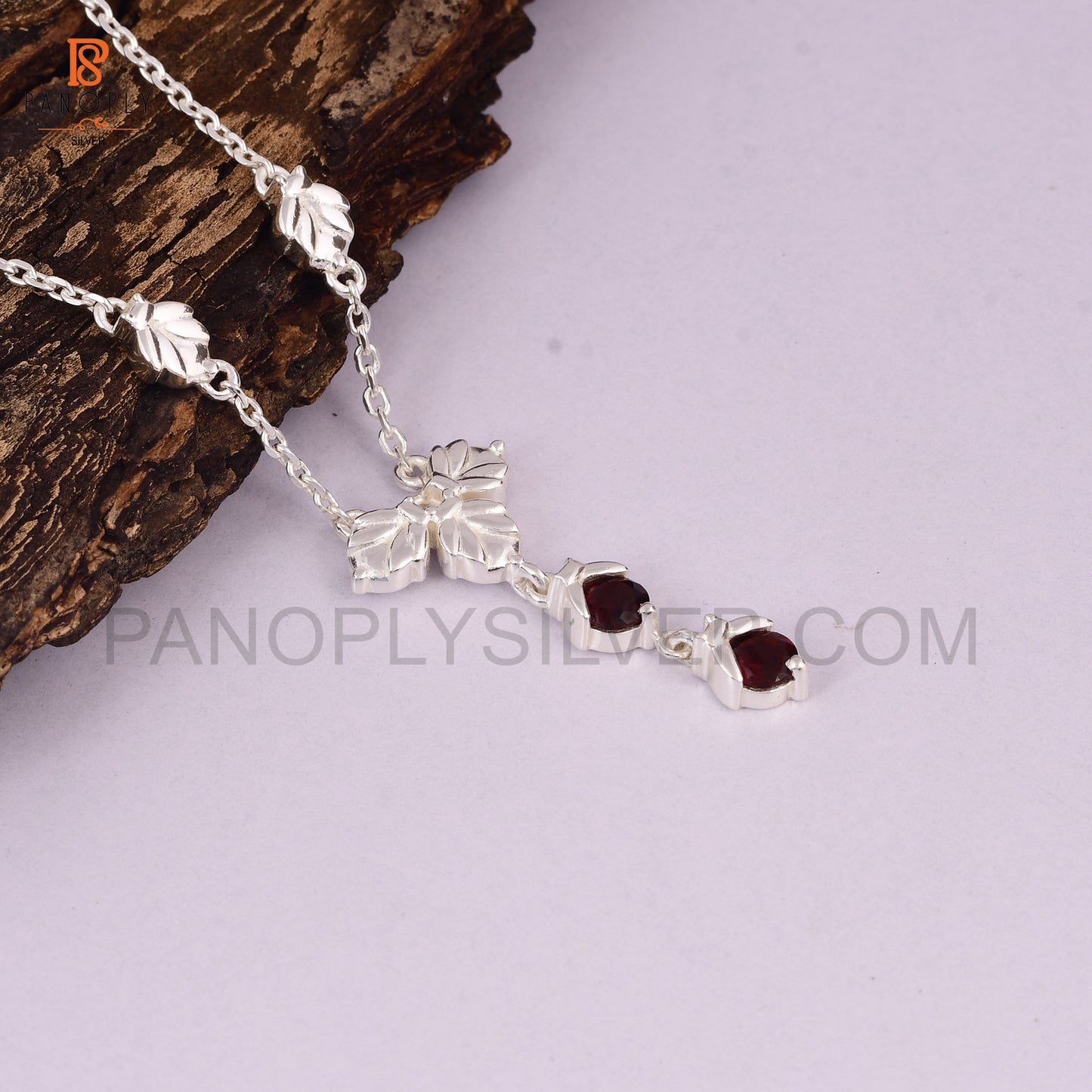 Garnet 925 Silver Pendant Birthstone Jewelry