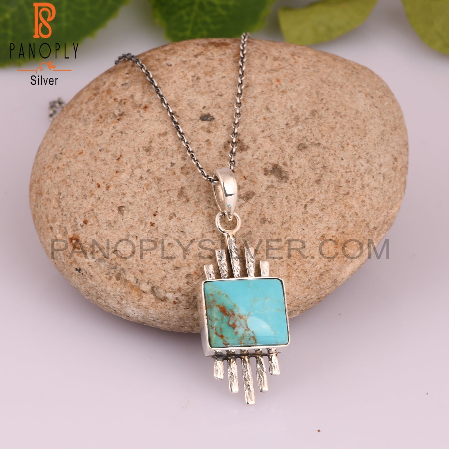 Kingman Turquoise 925 Sterling Silver Pendant For Gift