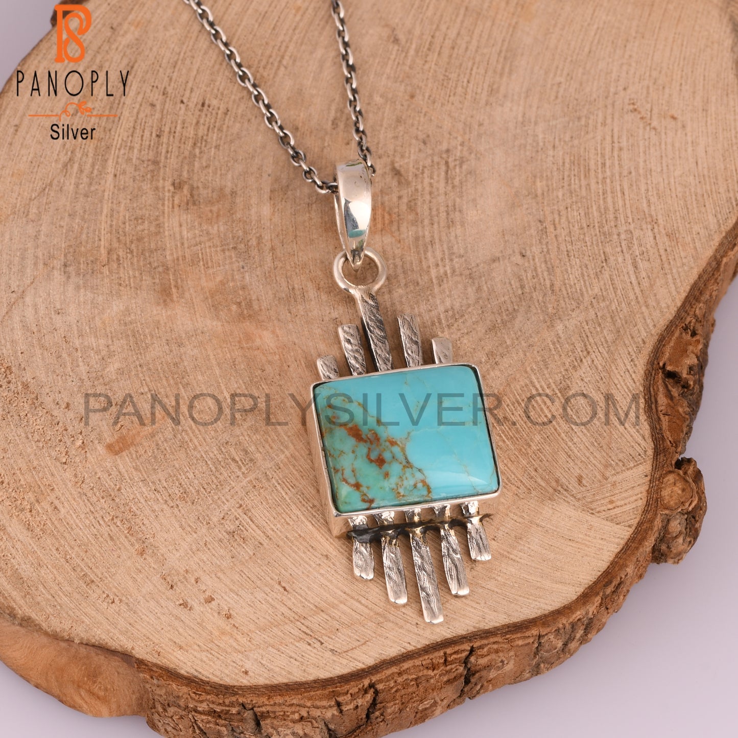 Kingman Turquoise 925 Sterling Silver Pendant For Gift