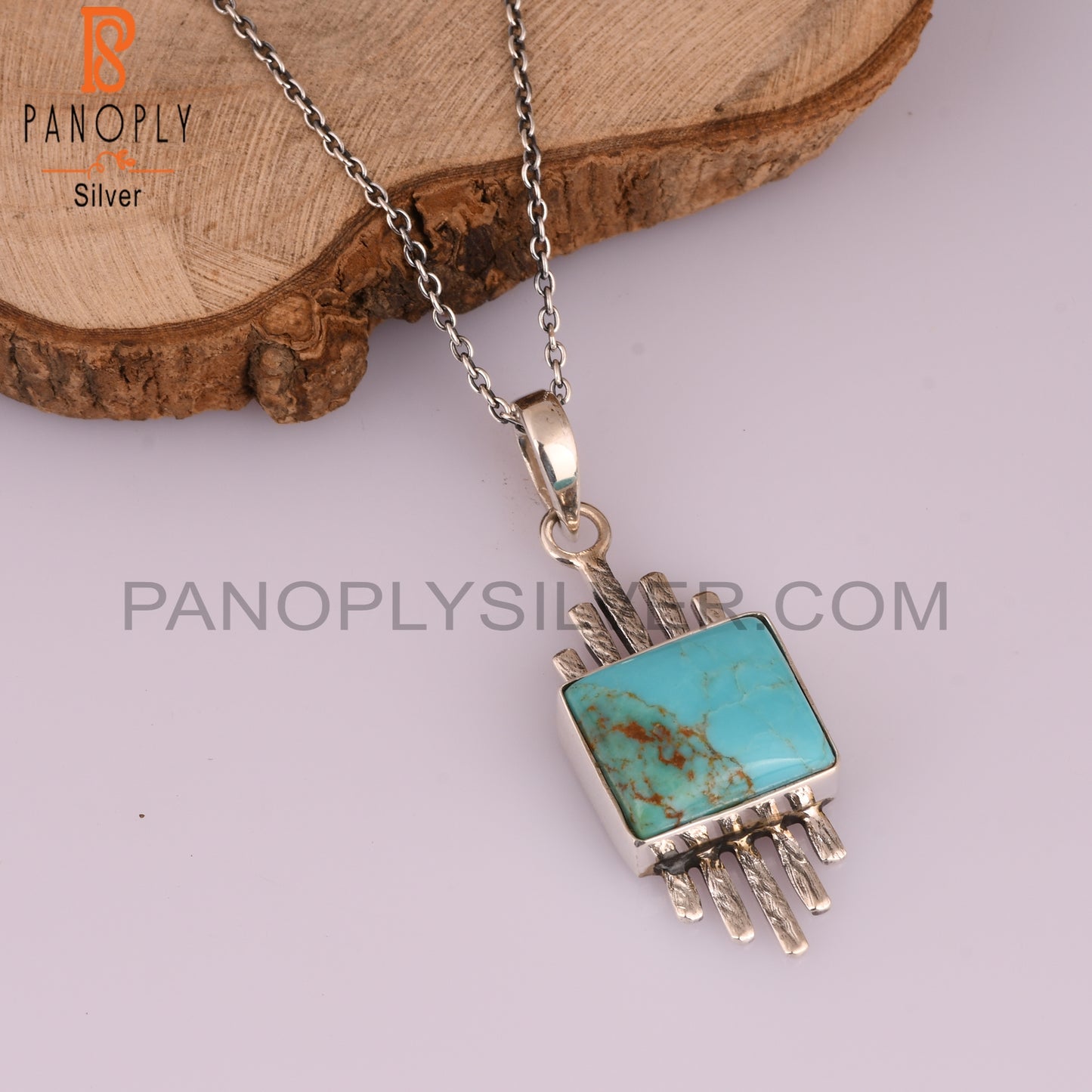 Kingman Turquoise 925 Sterling Silver Pendant For Gift