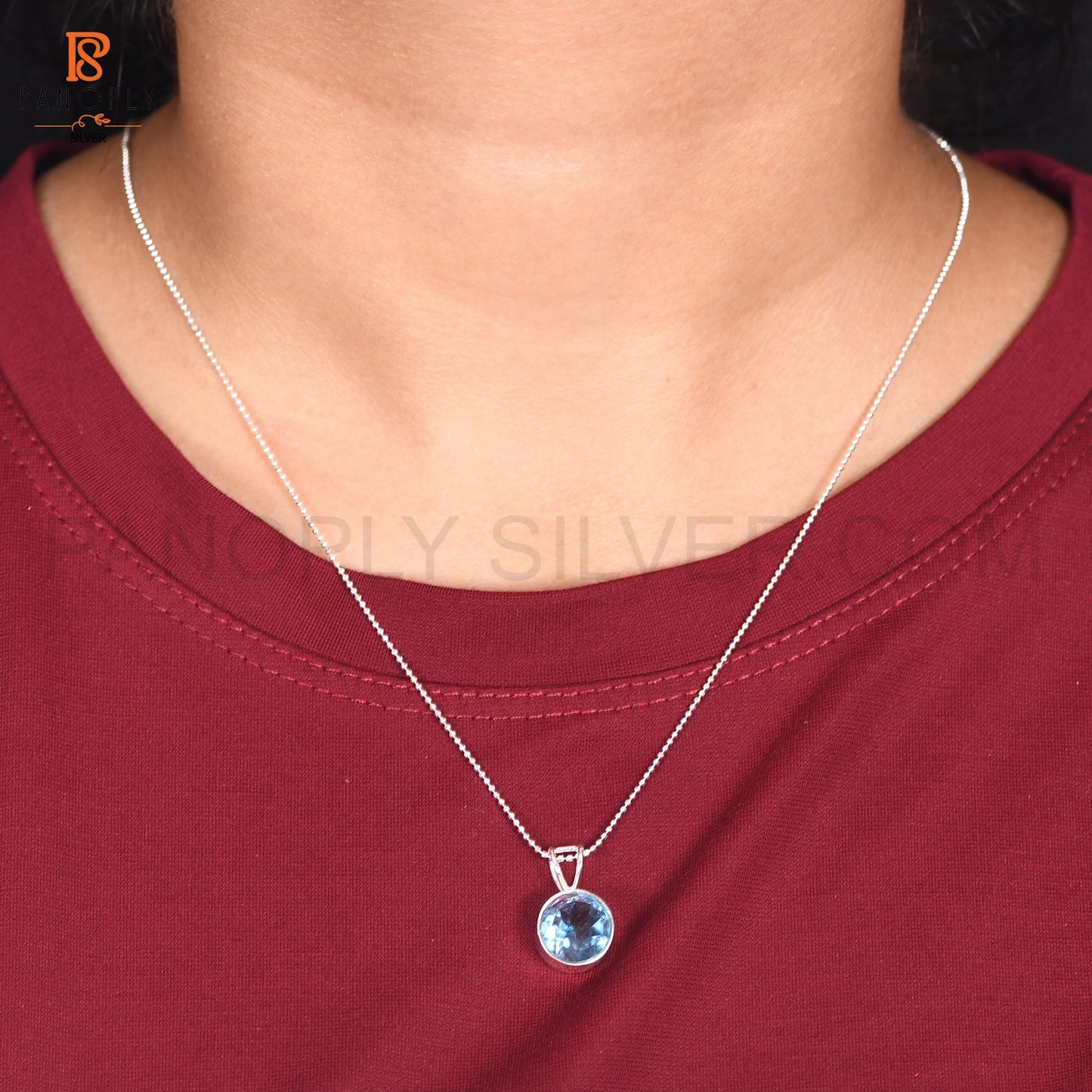 Bio Alexandrite Doublet Quartz Ball Chain Pendant Necklace