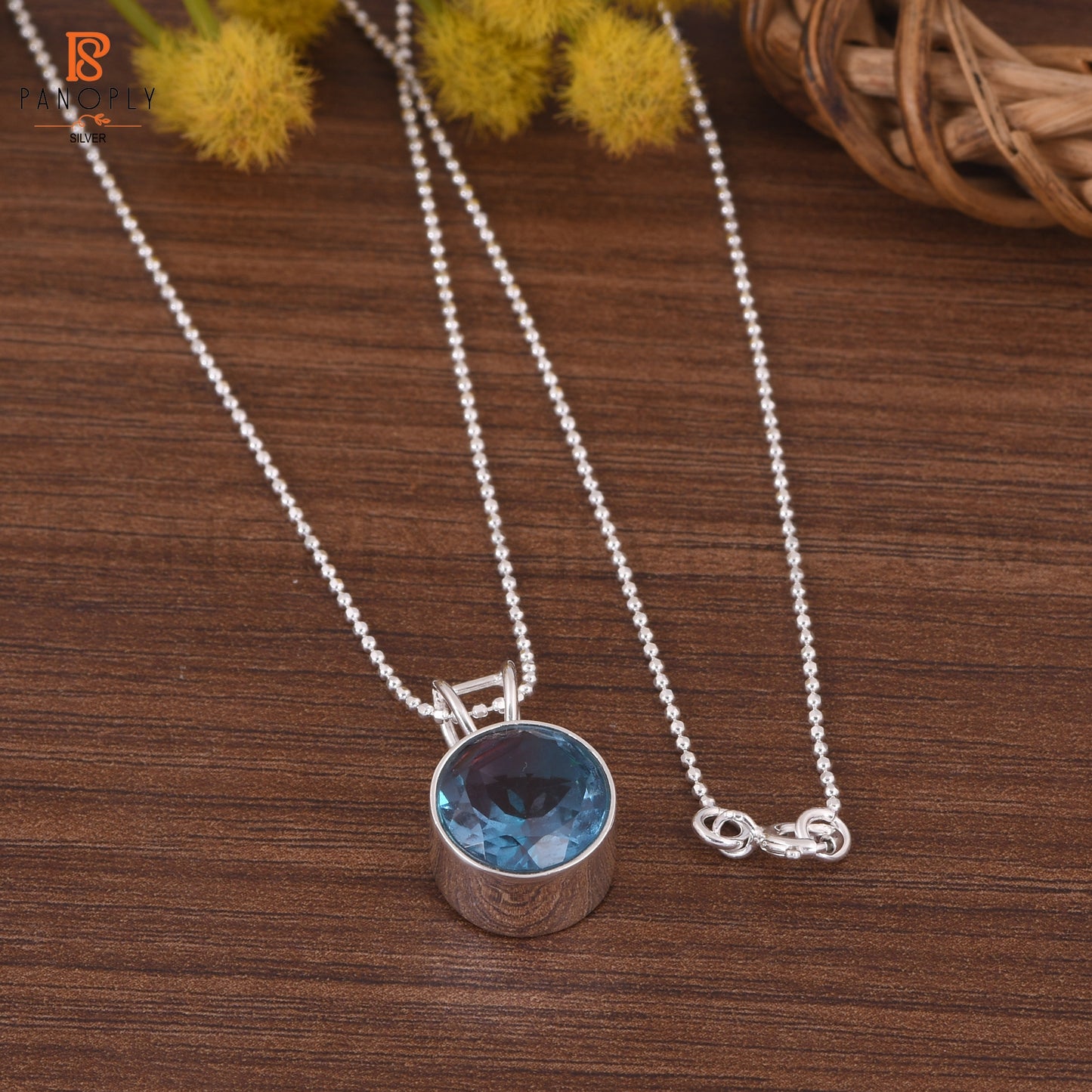 Bio Alexandrite Doublet Quartz Ball Chain Pendant Necklace