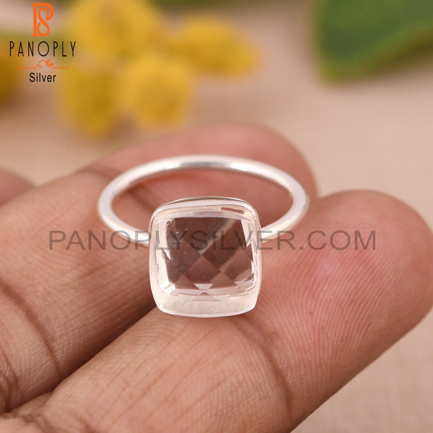 Crystal Taper Shape Gemstone Statement Rings