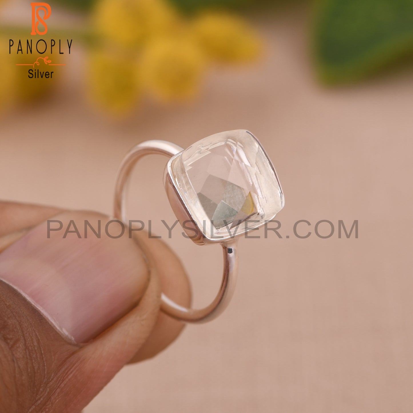 Crystal Taper Shape Gemstone Statement Rings