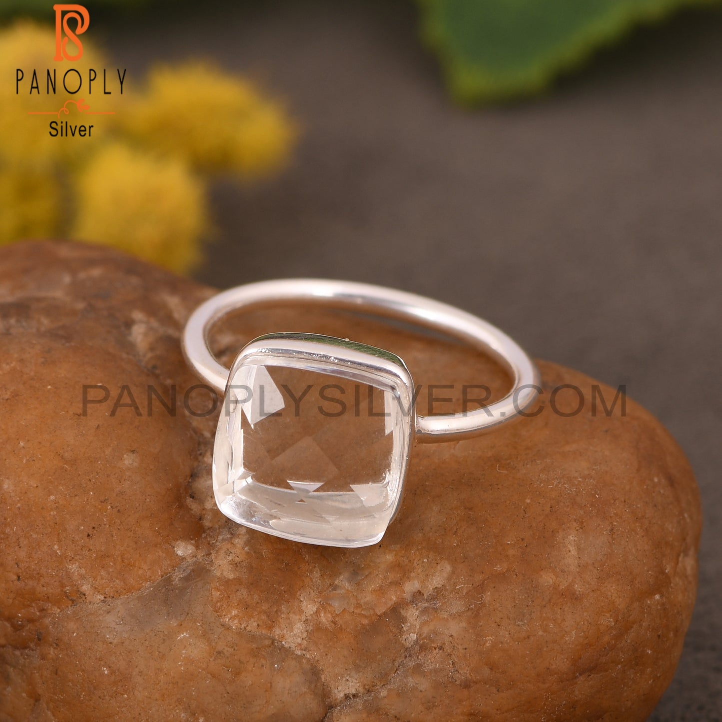 Crystal Taper Shape Gemstone Statement Rings