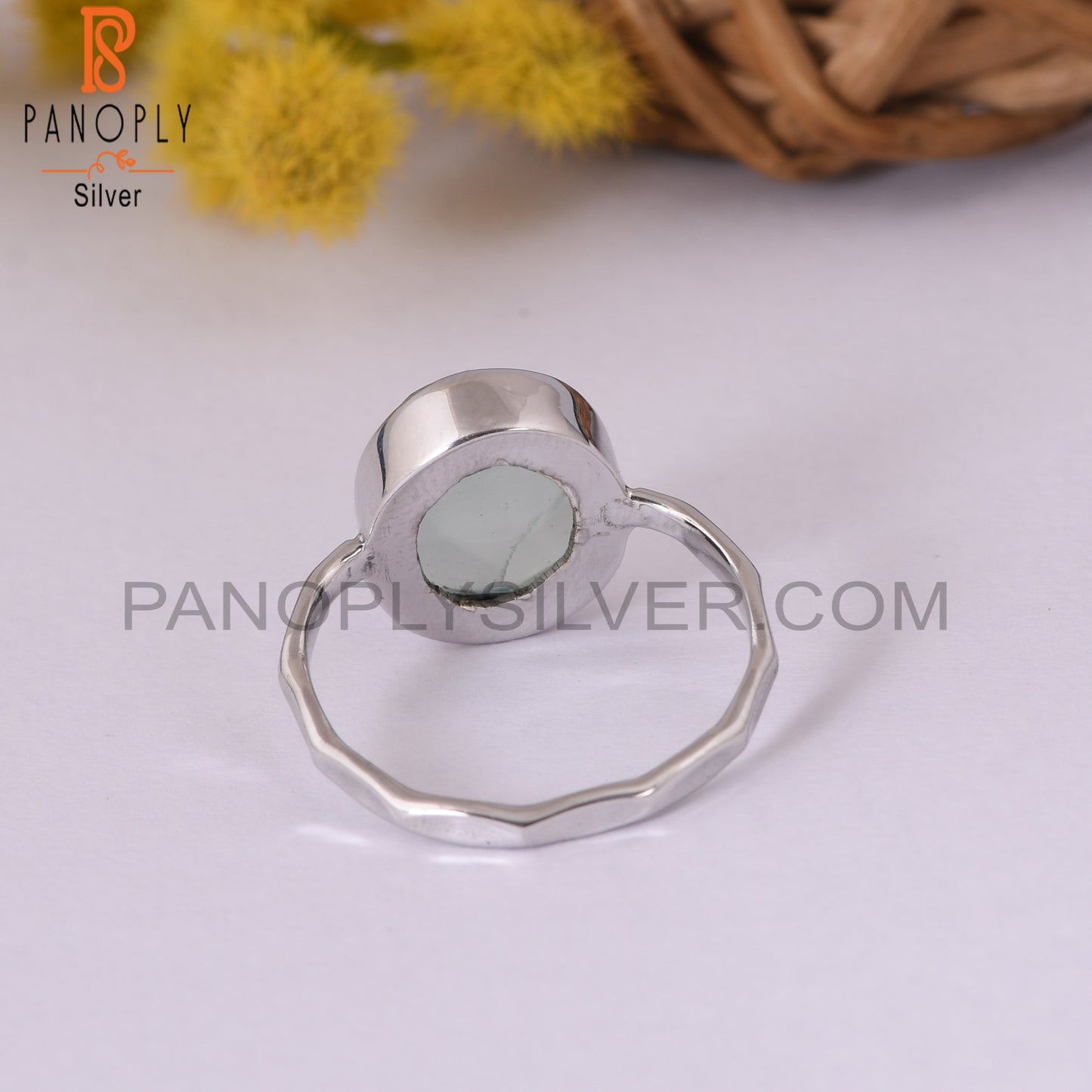 Blue Gemstone Rough Chalcedony Rings