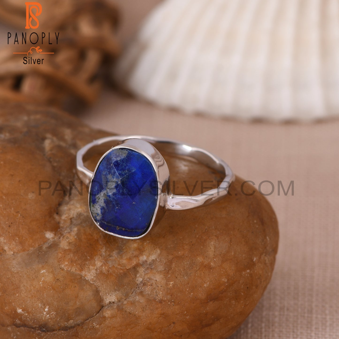 Lapis Gemstone 925 Sterling Silver Blue Rings